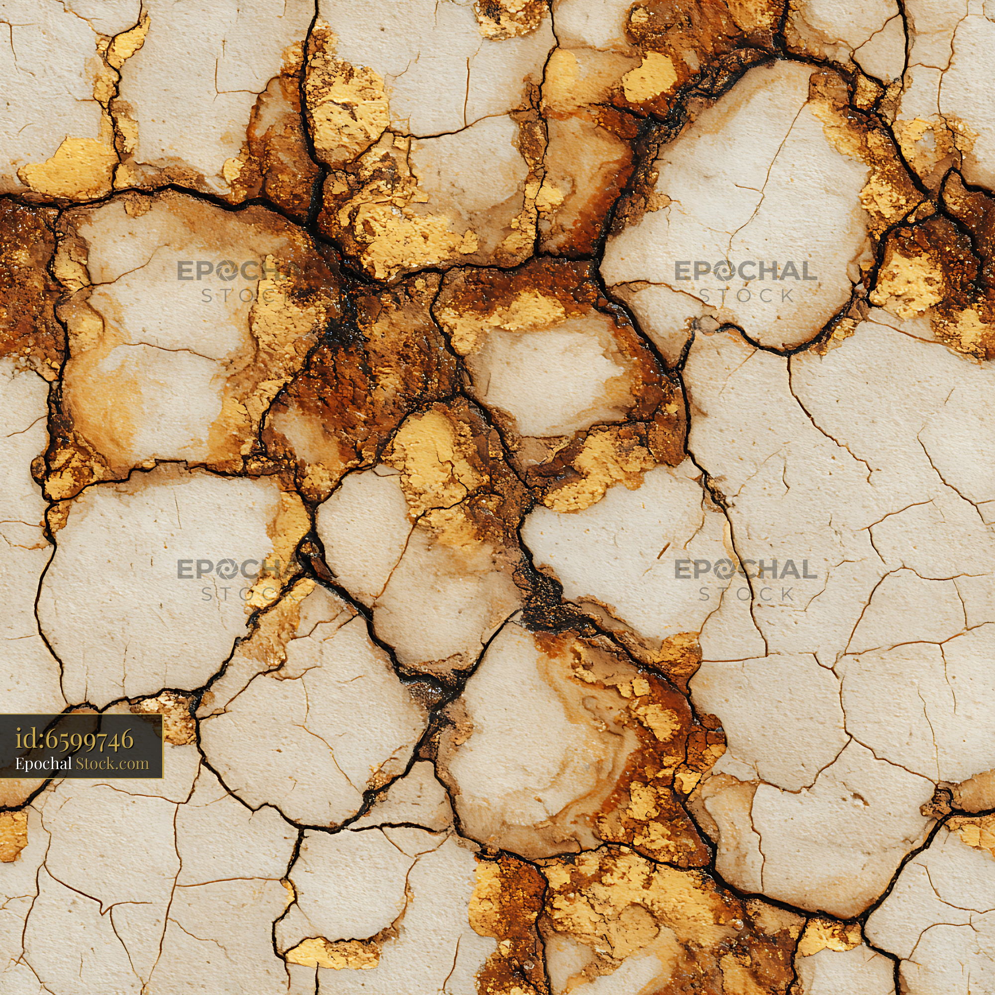 Cracked Earth Mineral Texture Seamless Pattern - stock photo