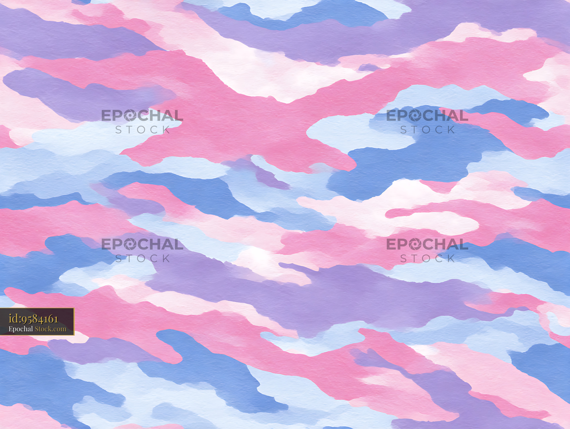 Pink and Blue Watercolor Camo Seamless Pattern - stock photo