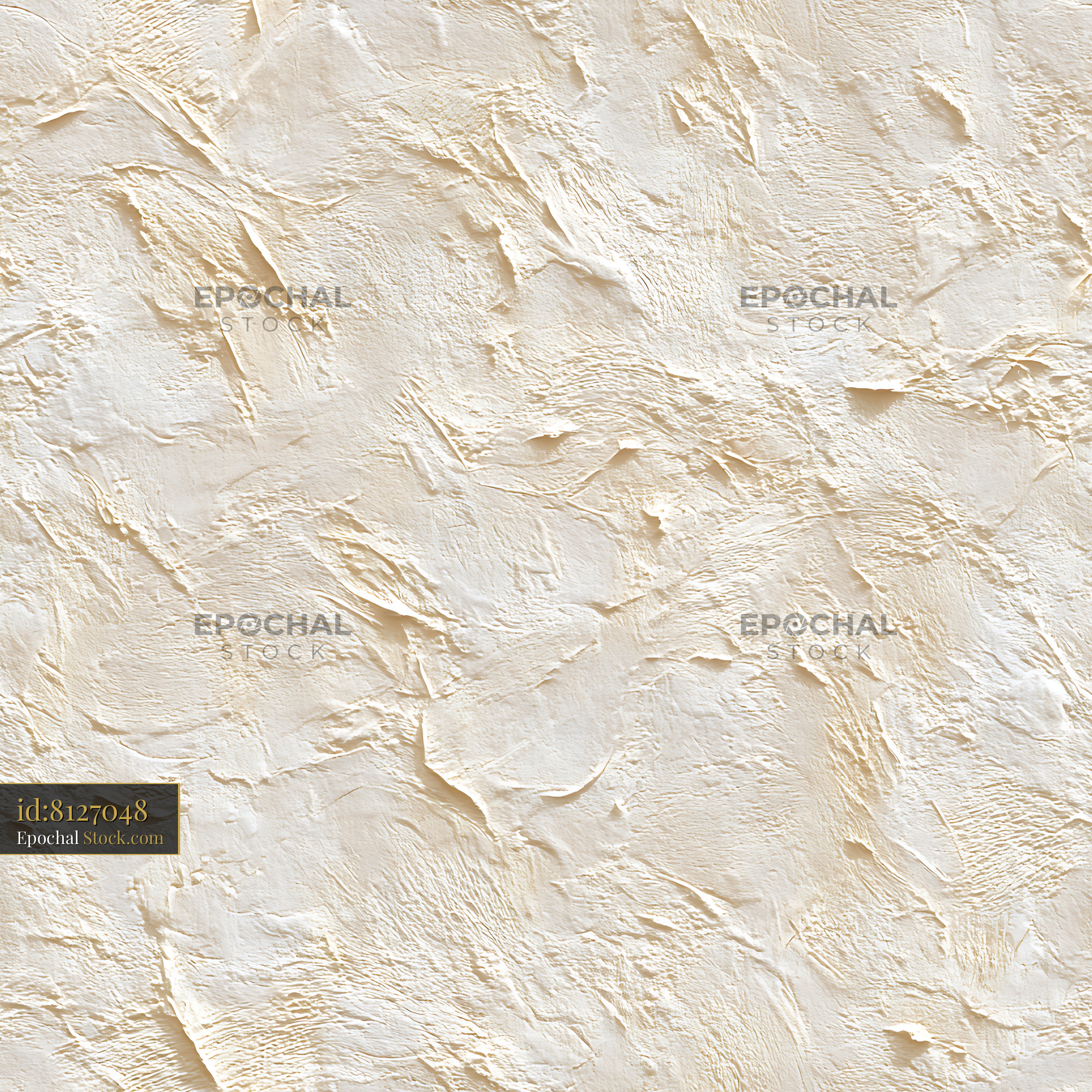 Ivory Sculptural Plaster Finish Seamless Pattern - stock photo