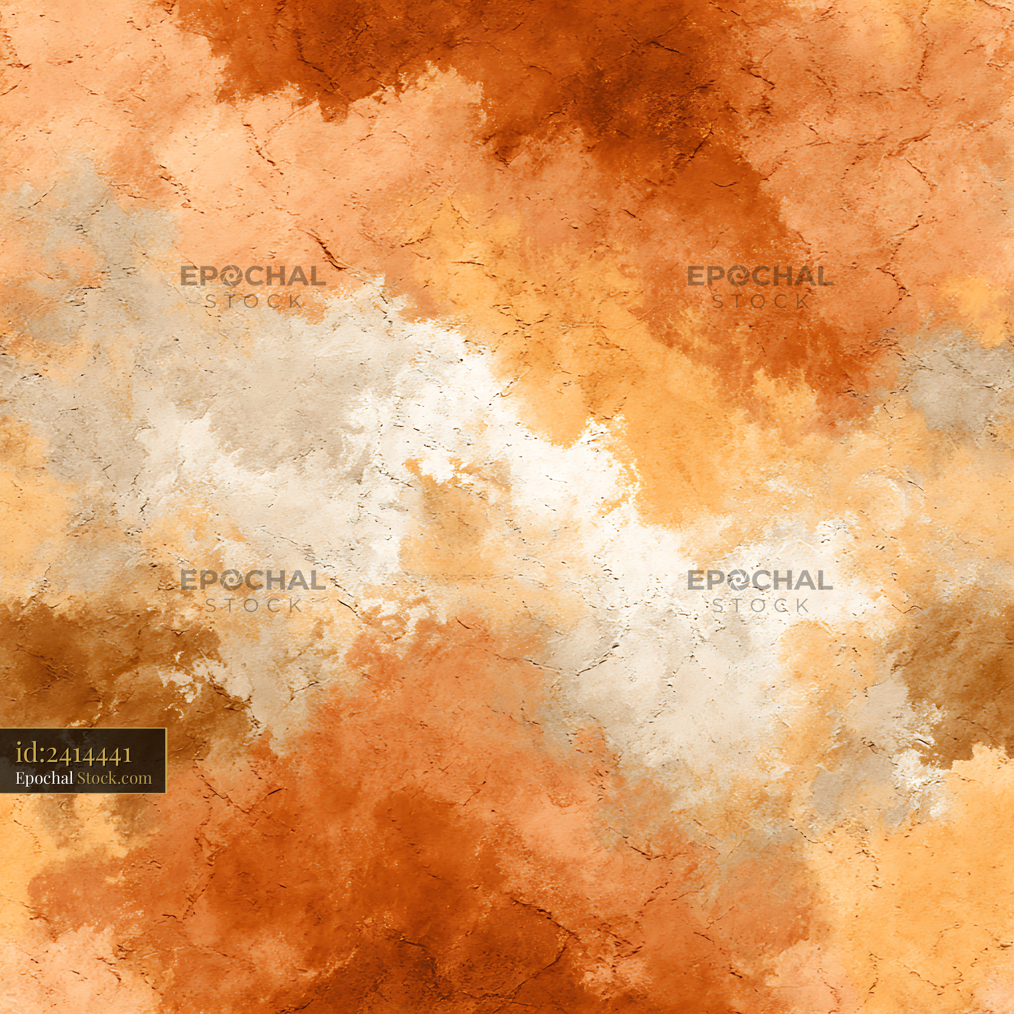 Terracotta and Ochre Textured Seamless Pattern - stock photo