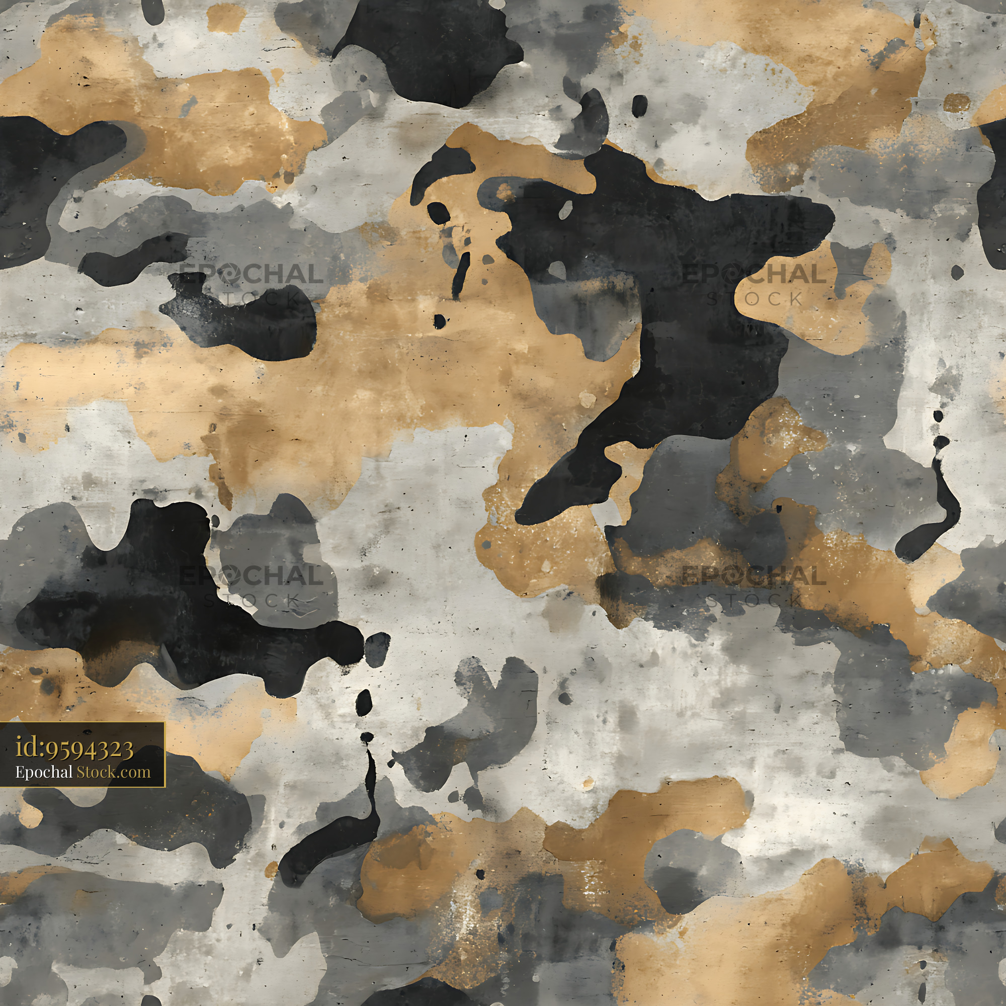 Industrial Weathered Camouflage Amber Repeat Patte - stock photo