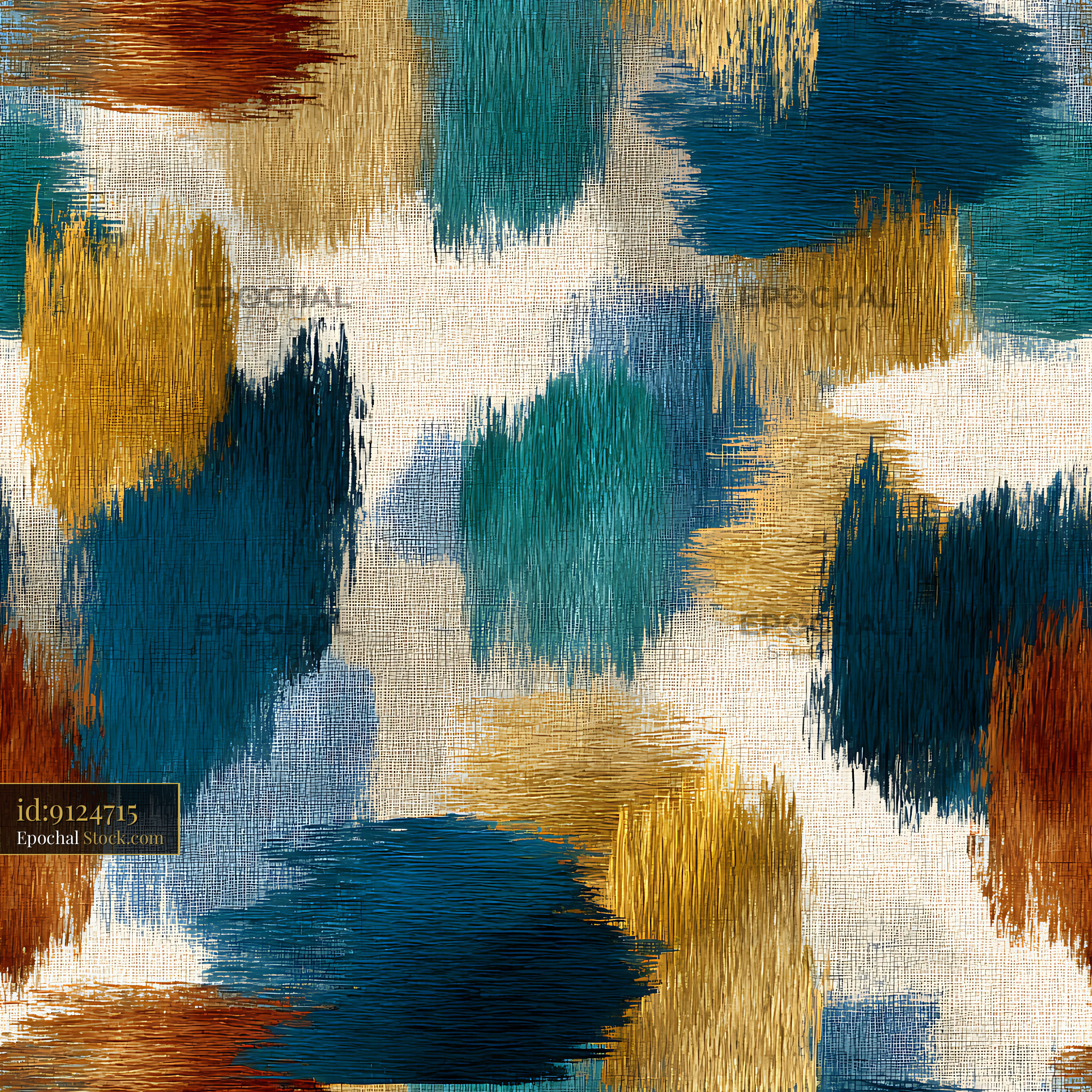 Abstract Painterly Brushstrokes Seamless Pattern - stock photo