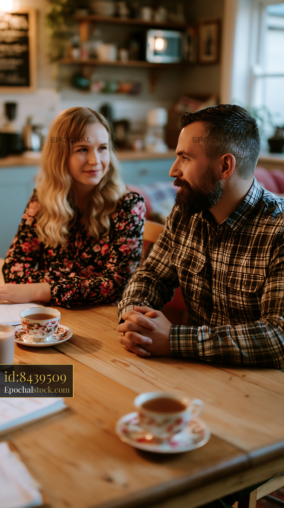 Co-parents Coordinating a Shared Calendar in a Cozy Cafe — stock example for comparison and decision framing