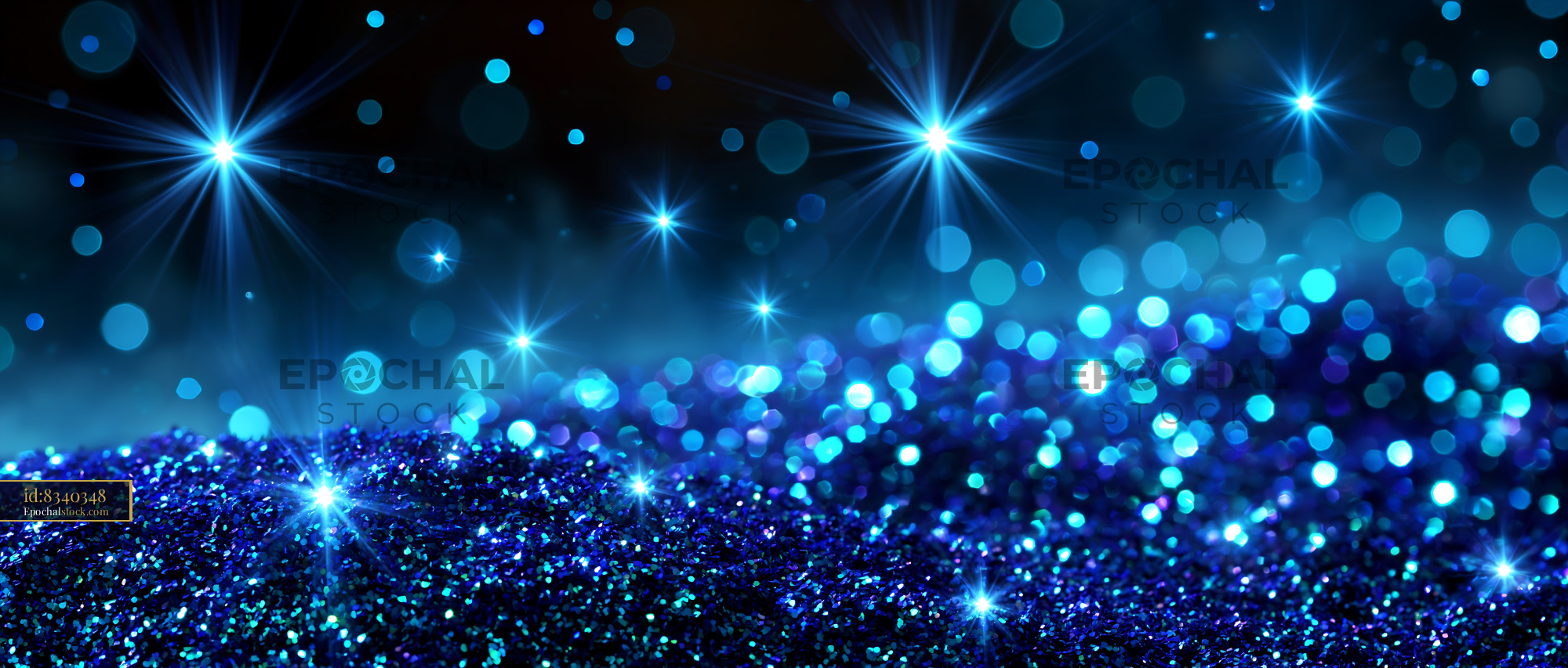 Watermarked full-resolution preview of Shimmering blue glitter with light reflections