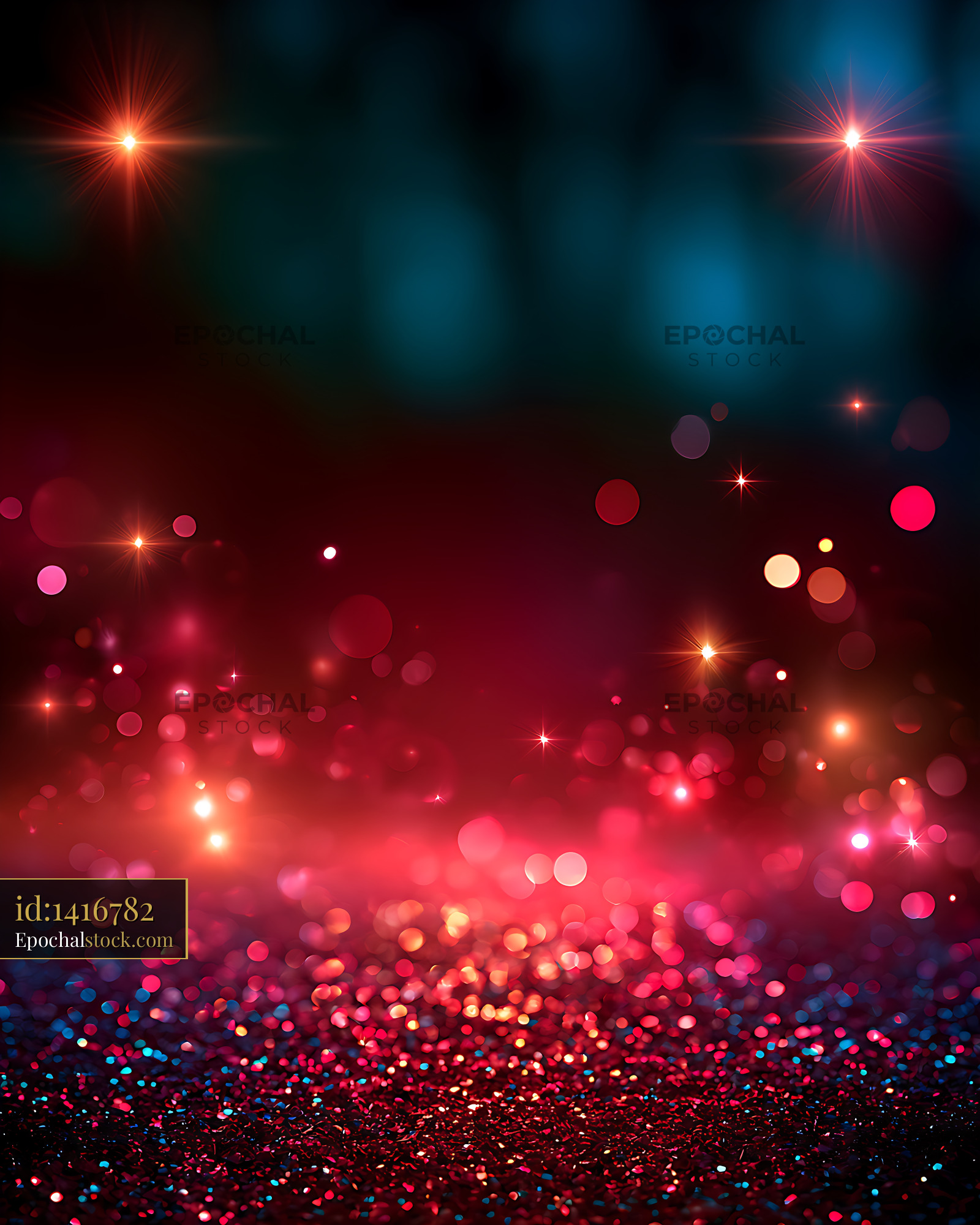 Watermarked full-resolution preview of Colorful glowing bokeh and glitter abstract background
