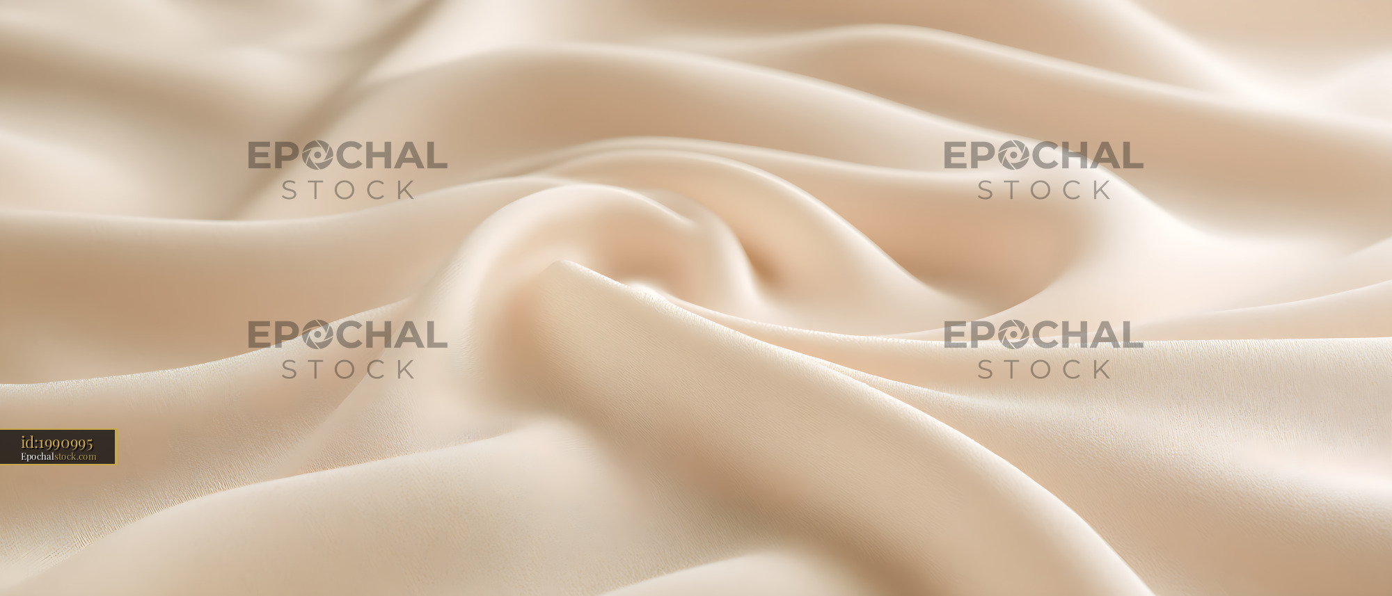 Watermarked full-resolution preview of Soft flowing cream textile folds in an abstract close-up