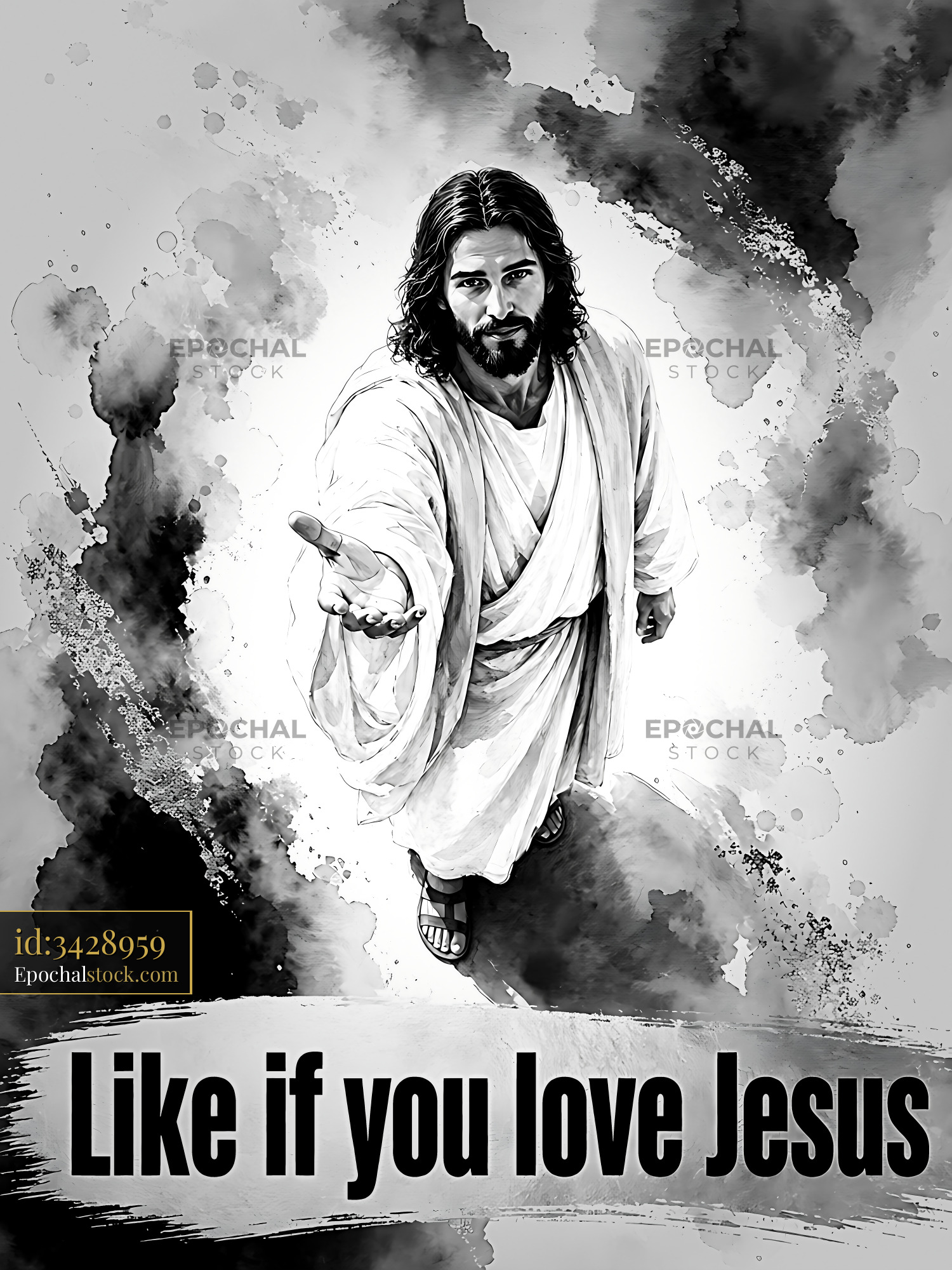 Watermarked full-resolution preview of Hand of Jesus reaching out for love and connection
