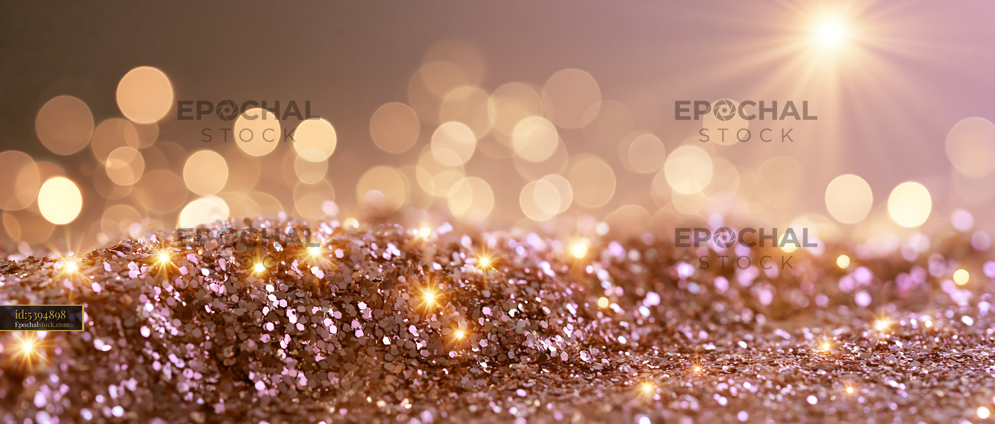 Watermarked full-resolution preview of Sparkling rose gold glitter background in warm light