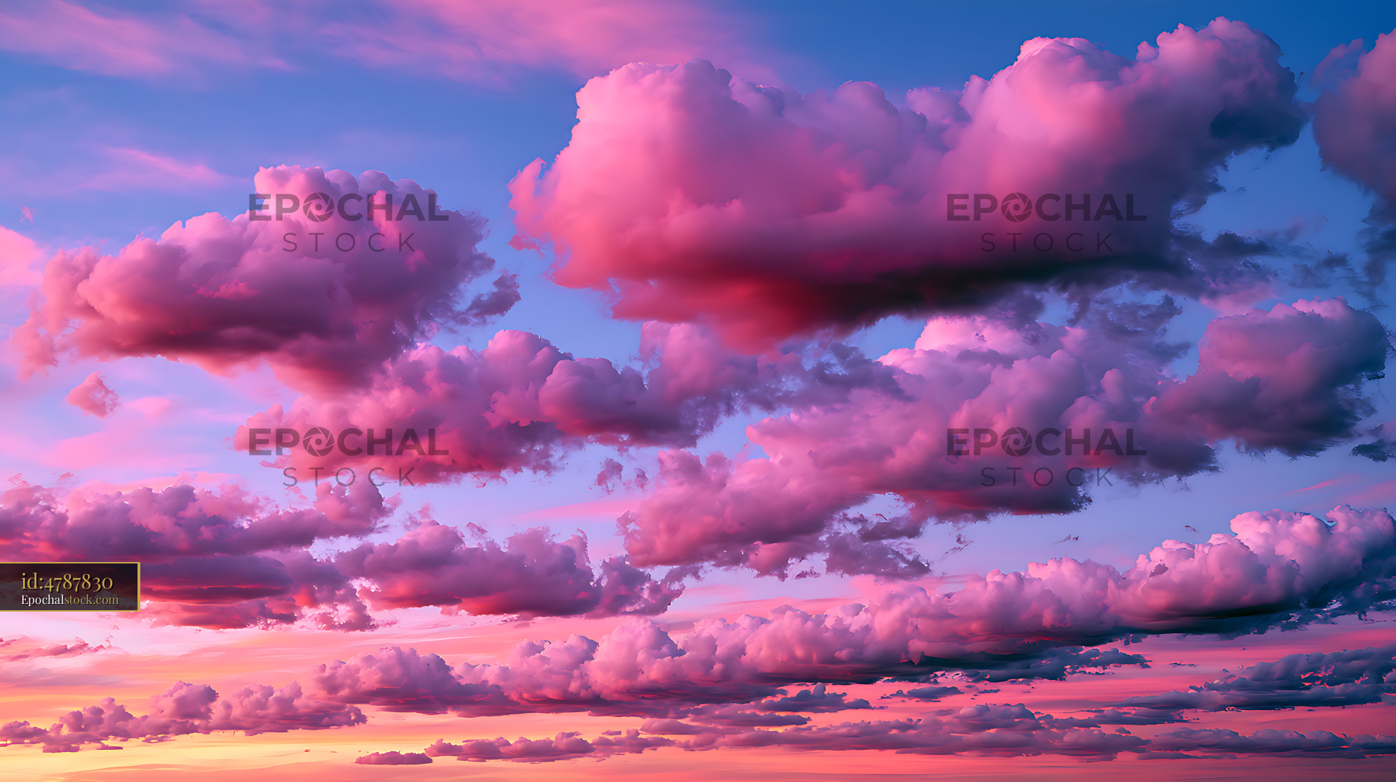 Watermarked full-resolution preview of Colorful clouds in the sky during sunset