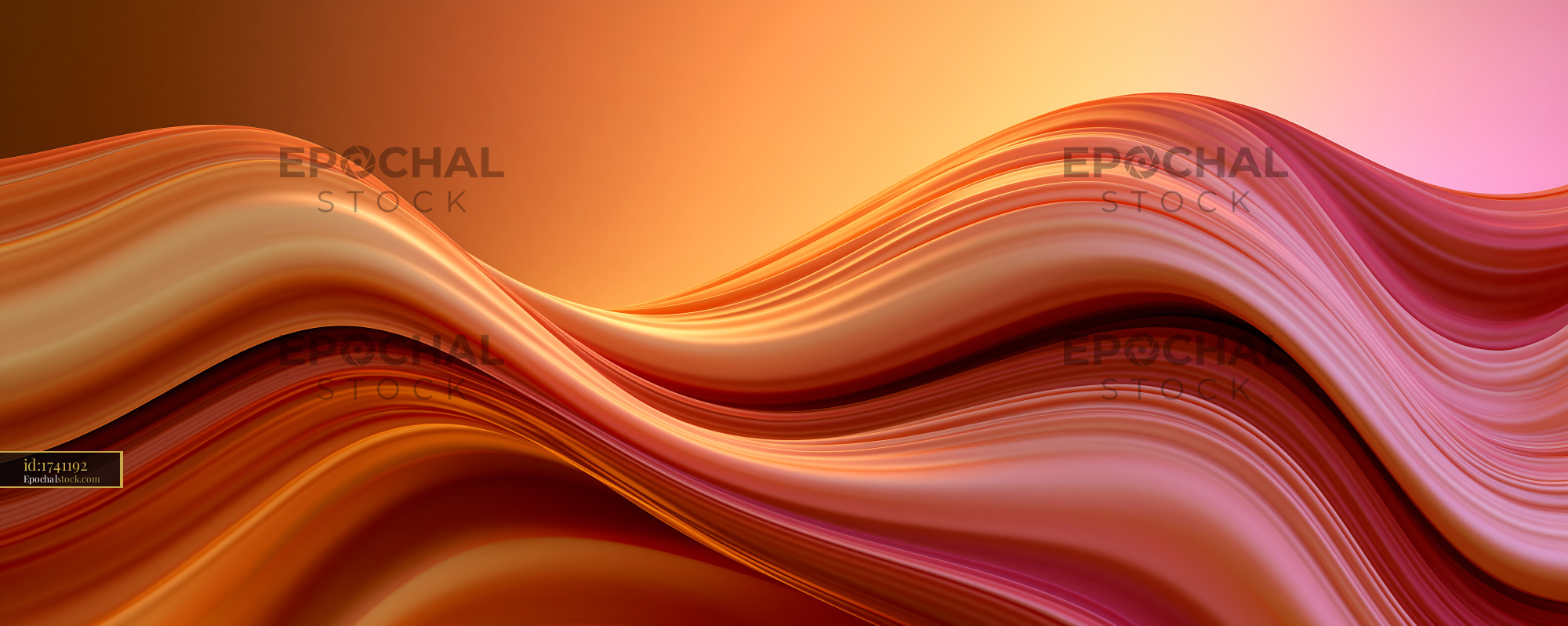 Watermarked full-resolution preview of Abstract waves of color in warm tones