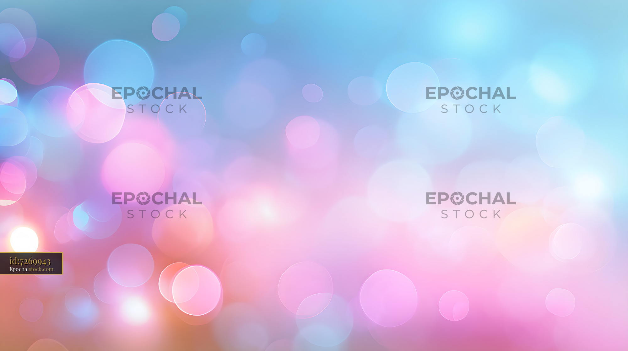 Watermarked full-resolution preview of Colorful bokeh background with soft blur and light effects
