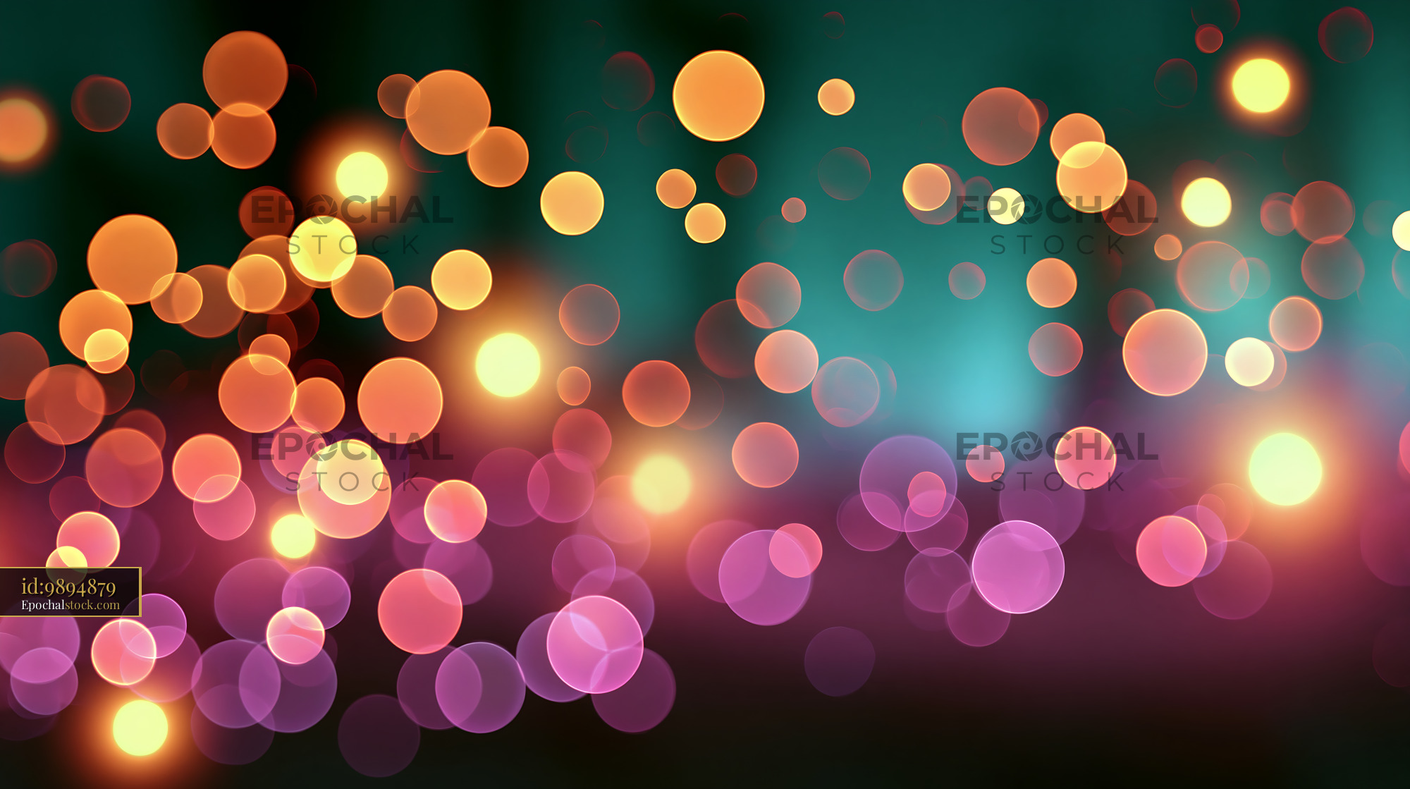 Colorful Bokeh Lights Create a Vibrant Backdrop for Designs - stock photo