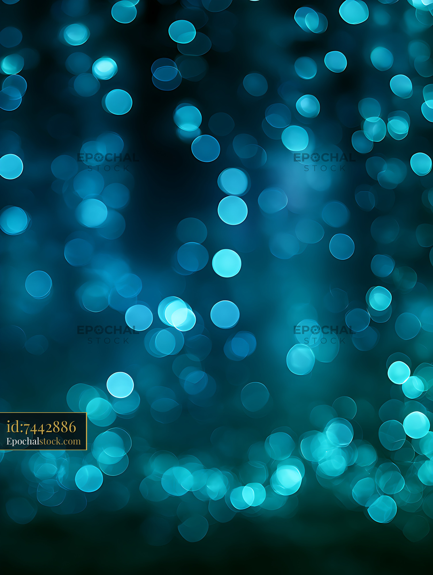 Watermarked full-resolution preview of Glowing blue and turquoise bokeh abstract background