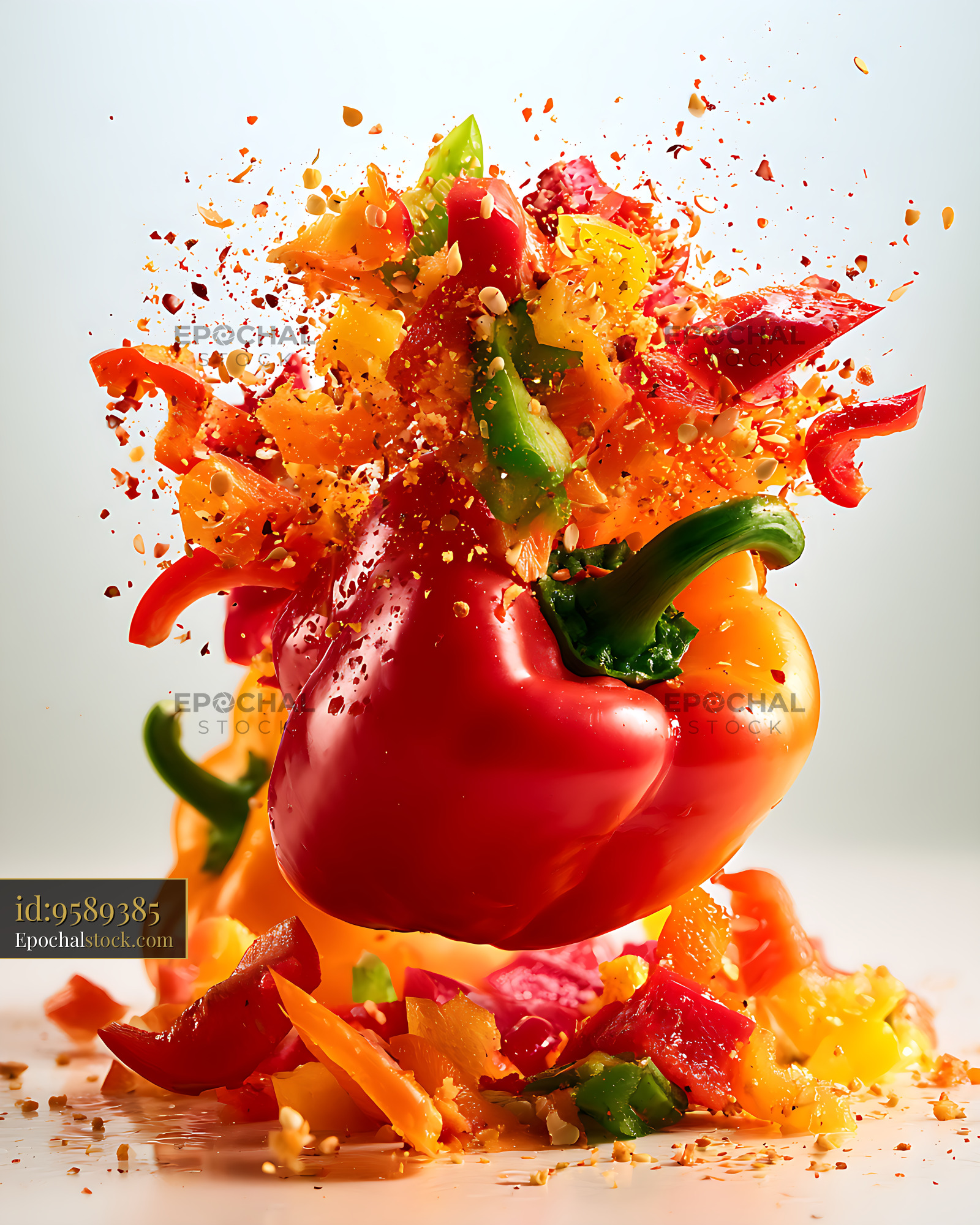 Watermarked full-resolution preview of Vibrant vegetable burst with colorful bell peppers