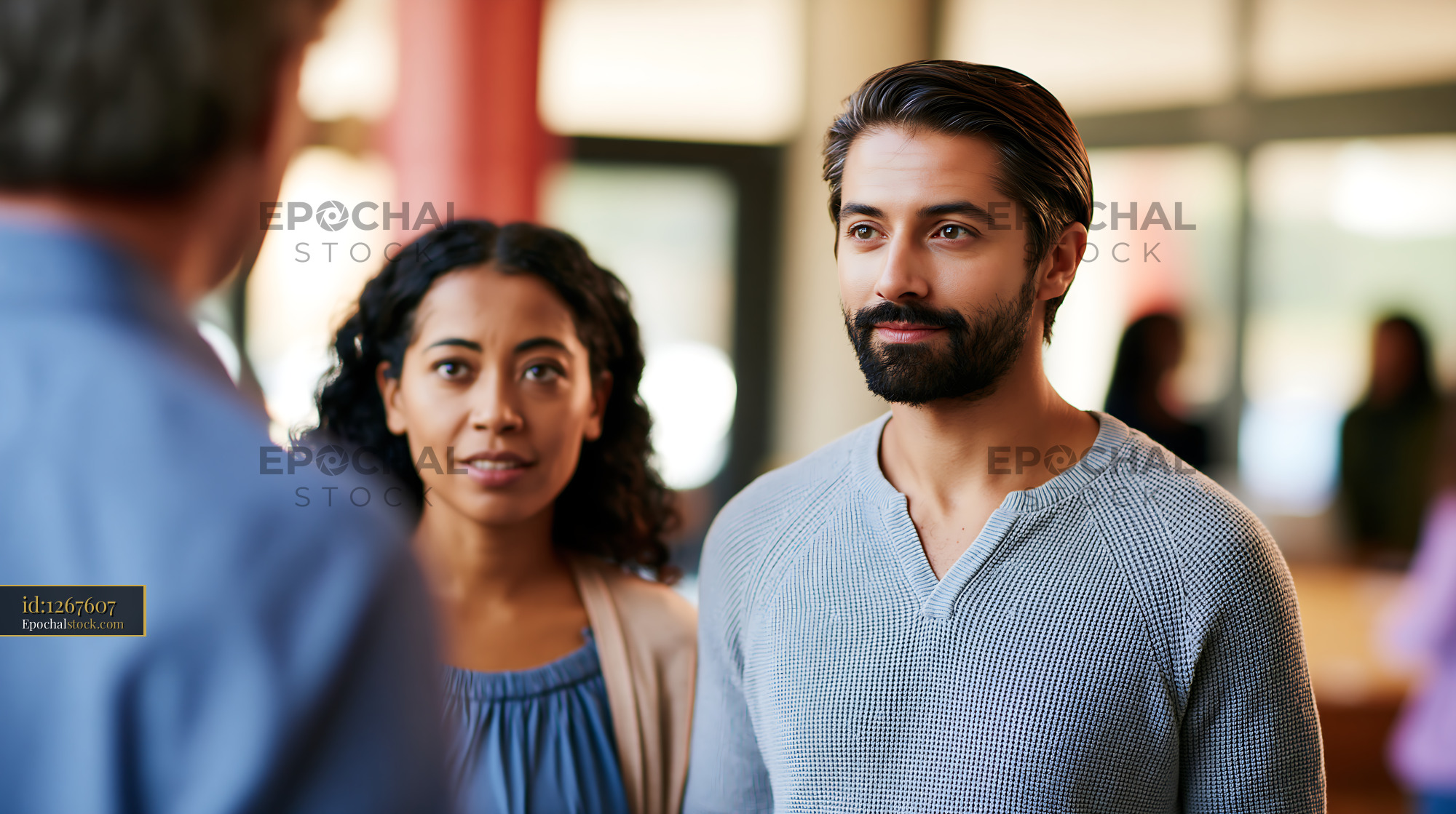 Separated Couple in a Mediation Session - stock photo