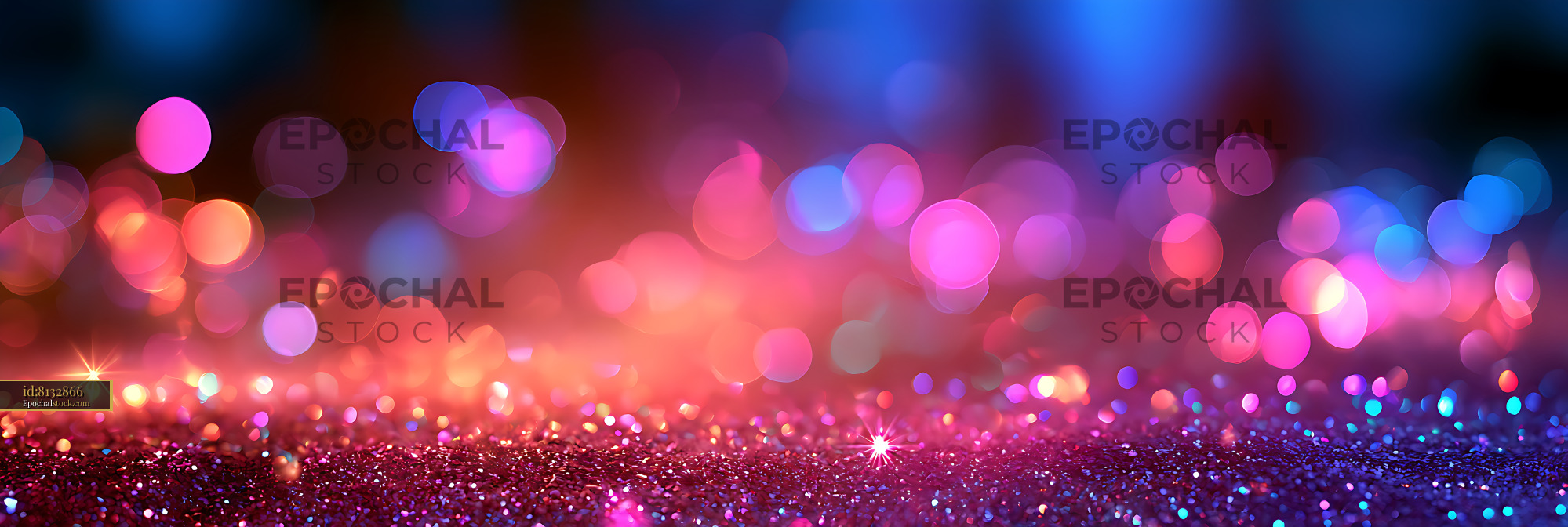 Watermarked full-resolution preview of Vibrant abstract glitter and bokeh light background