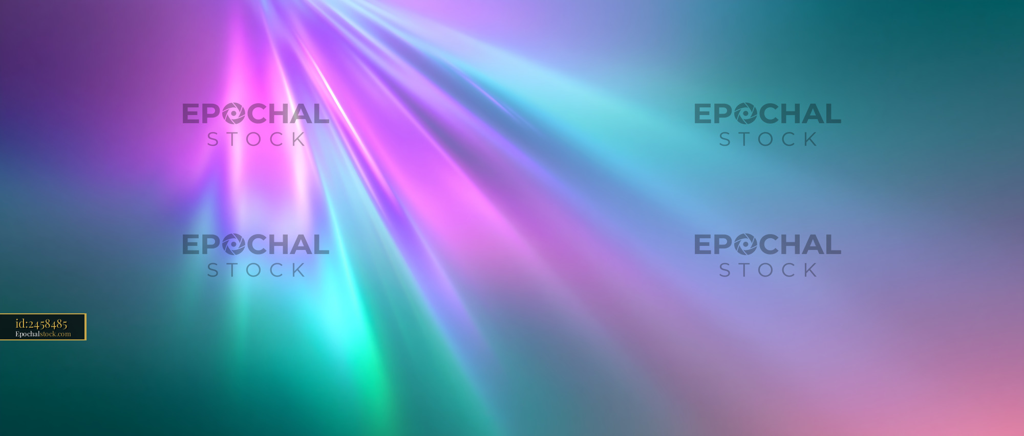 Watermarked full-resolution preview of Colorful light beams shining in a dark space