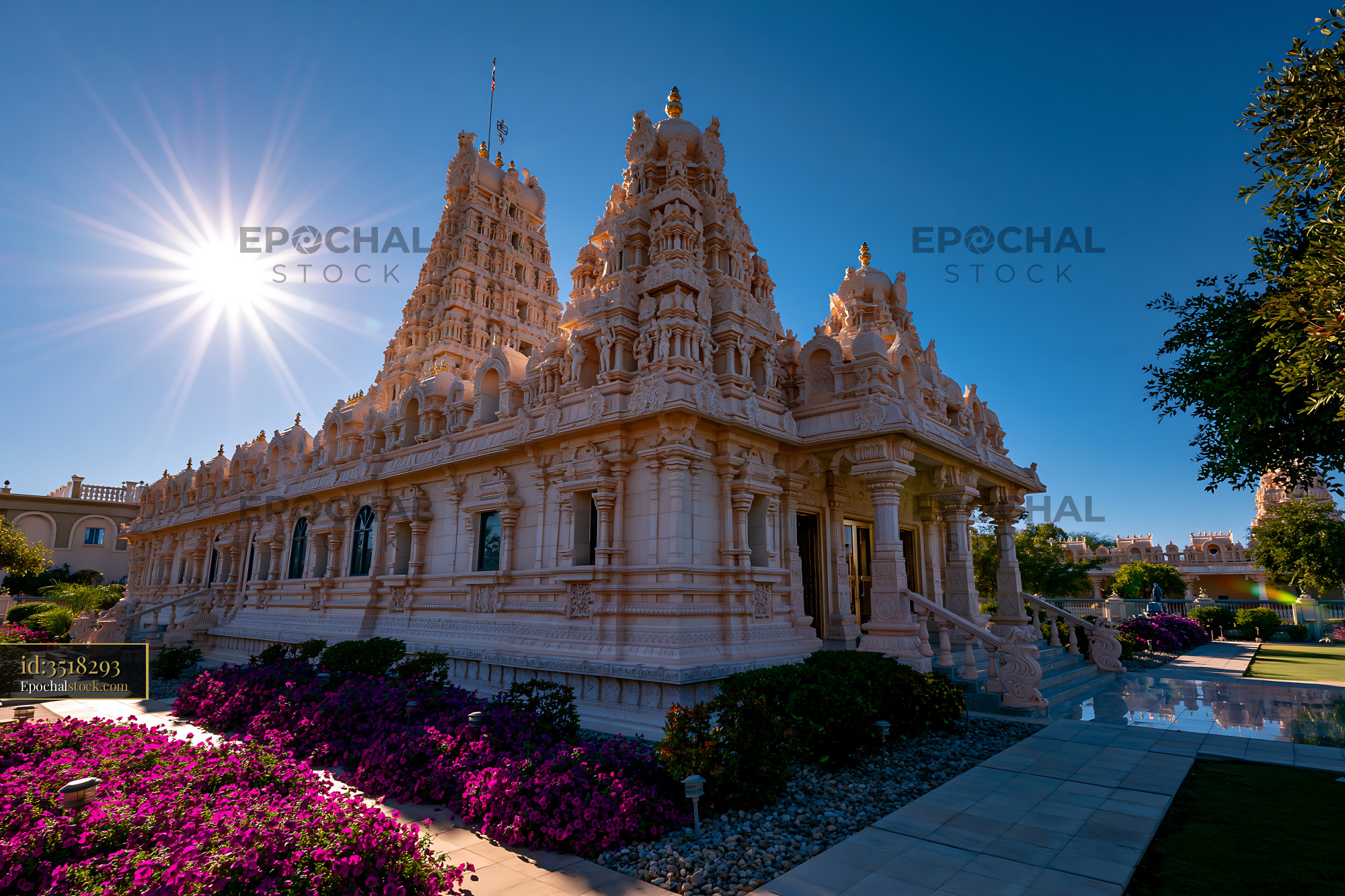 Watermarked full-resolution preview of Temple structure with detailed carvings and bright sunlight