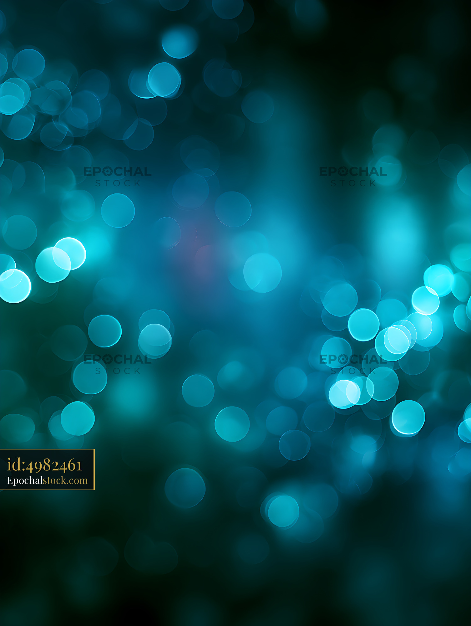 Watermarked full-resolution preview of Glowing blue turquoise bokeh abstract background