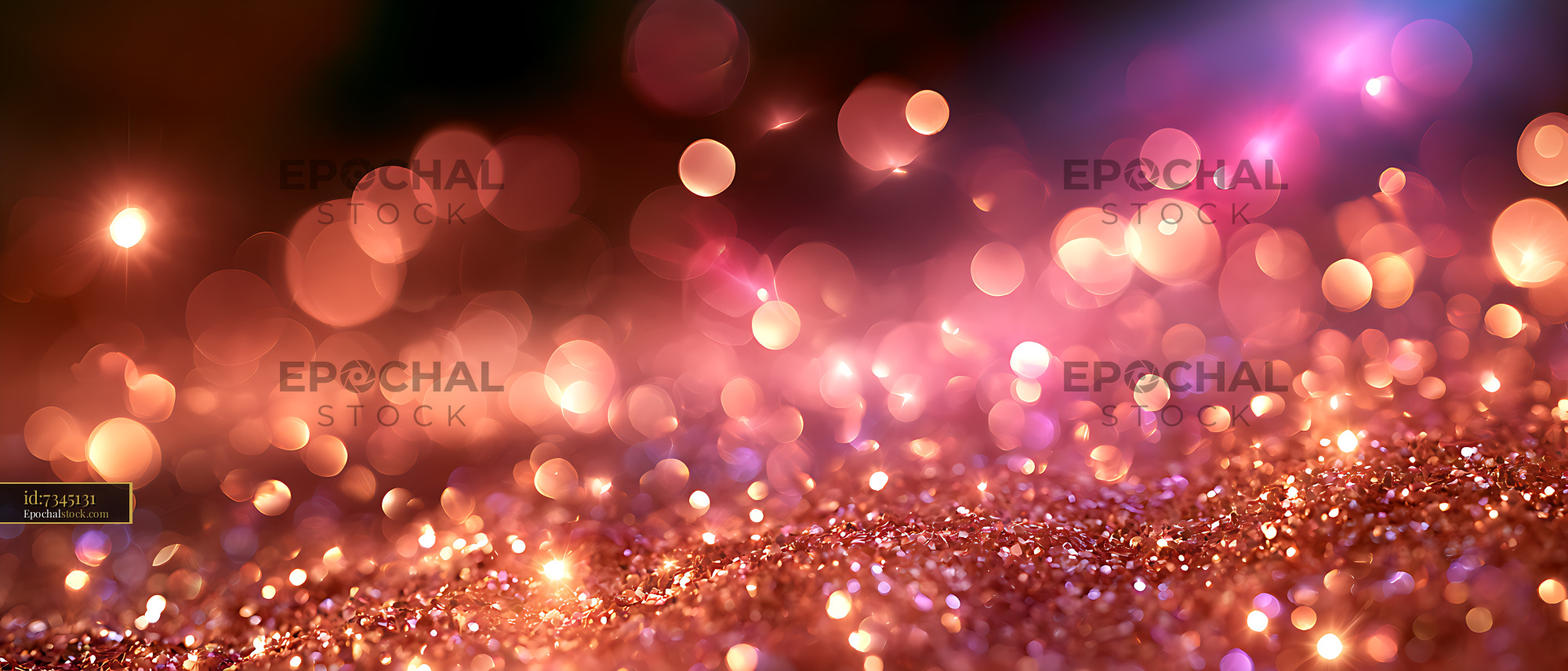 Watermarked full-resolution preview of Abstract glowing bokeh lights and glittering texture