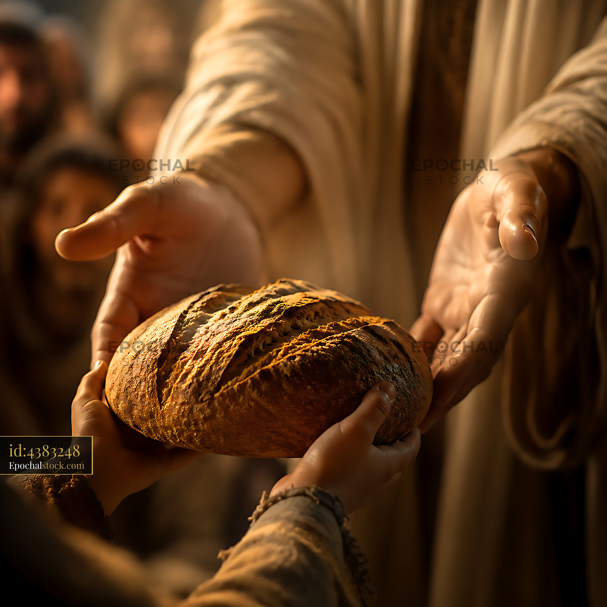 Watermarked full-resolution preview of Bread is given to a person during a gathering