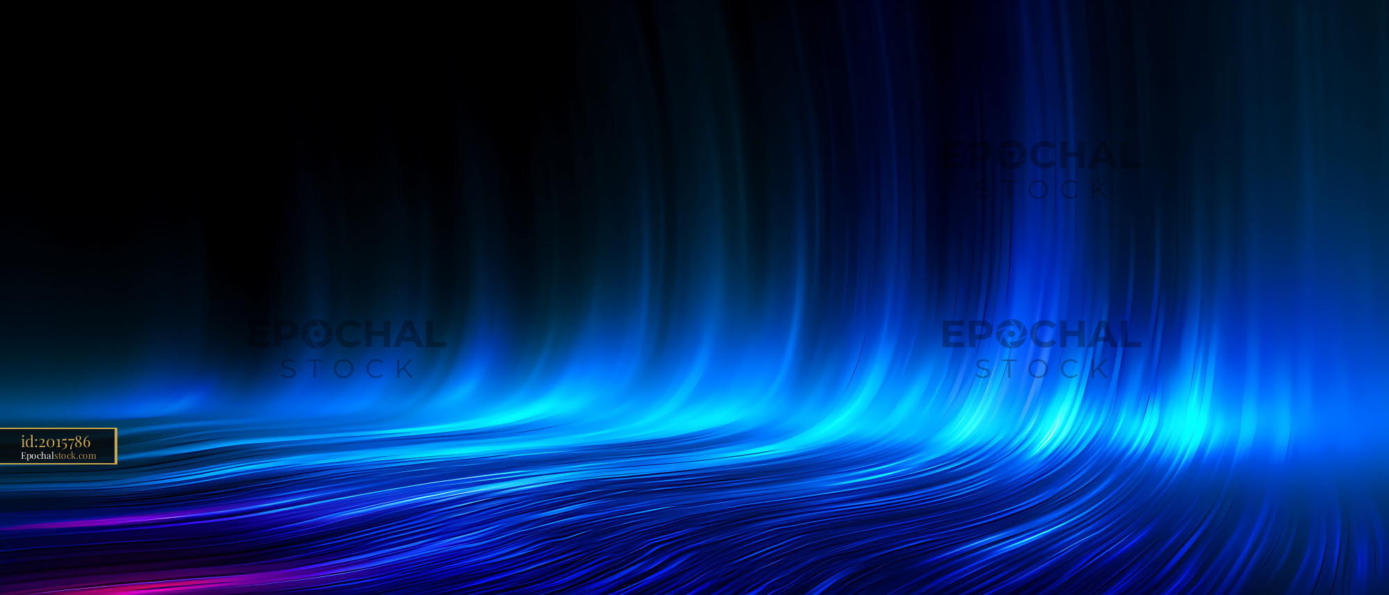 Watermarked full-resolution preview of Luminous blue flowing lines on a dark abstract background