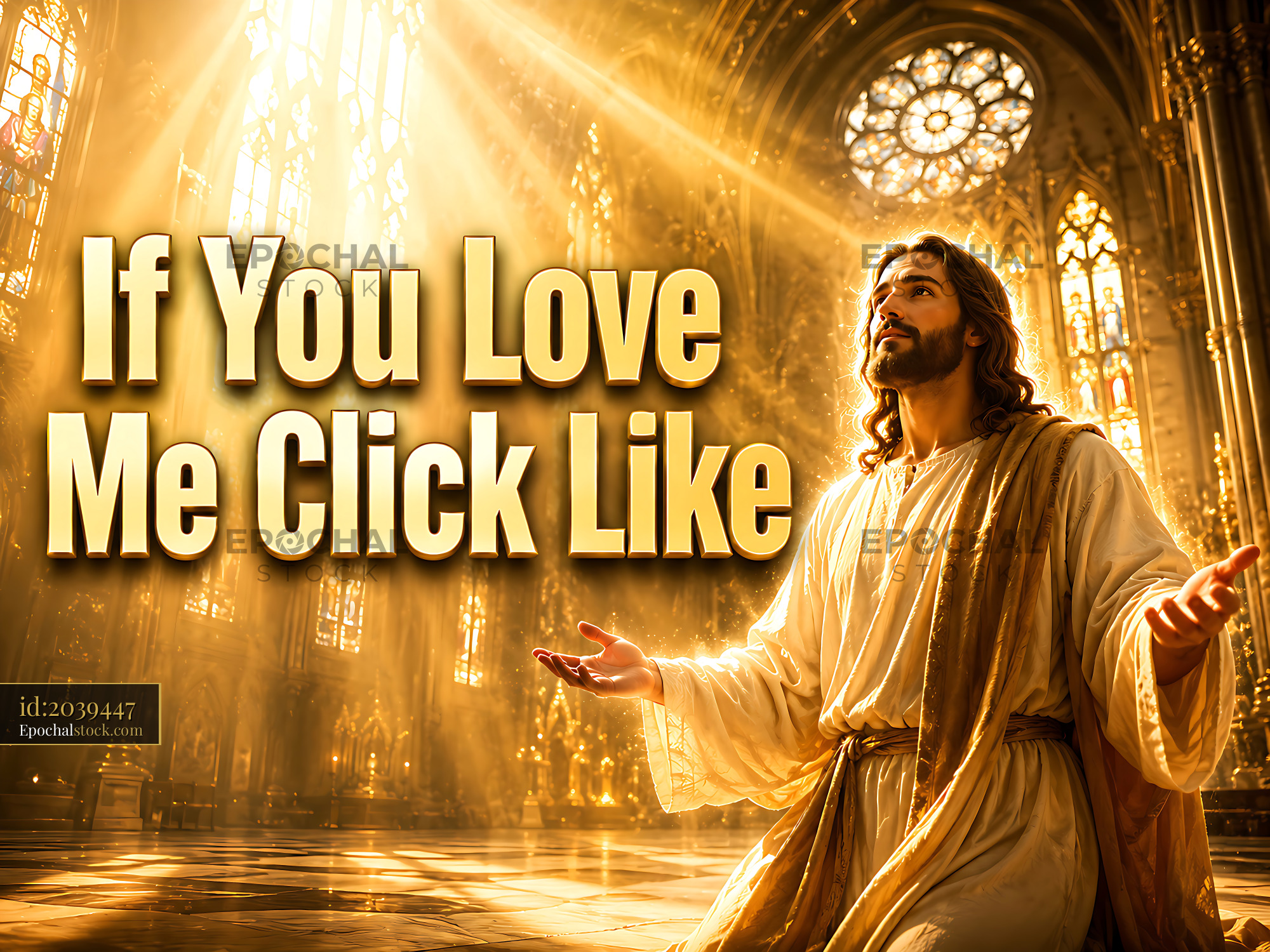 Watermarked full-resolution preview of Creative expression of devotion in a bright cathedral