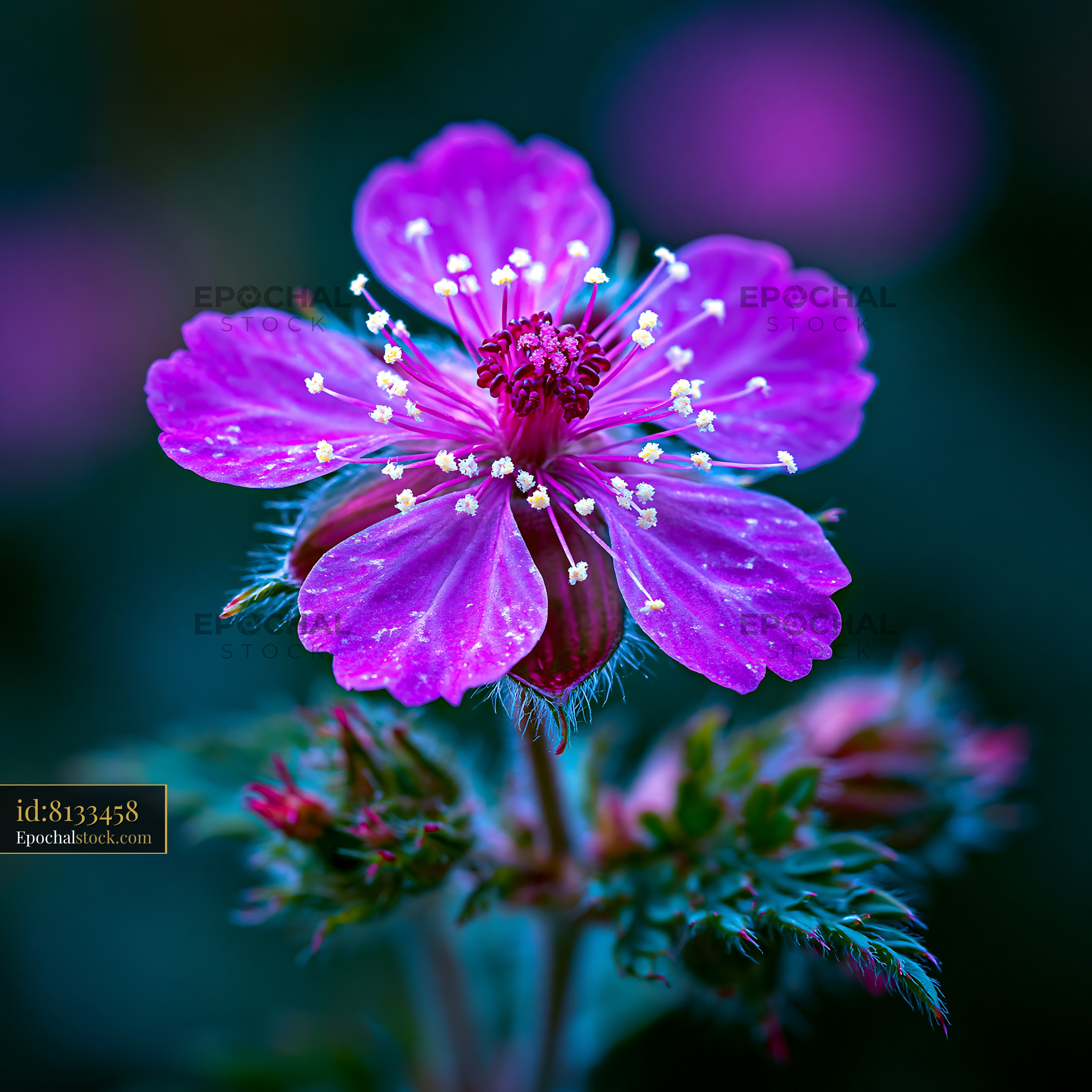 Watermarked full-resolution preview of Purple flower with detailed petals and vibrant colors