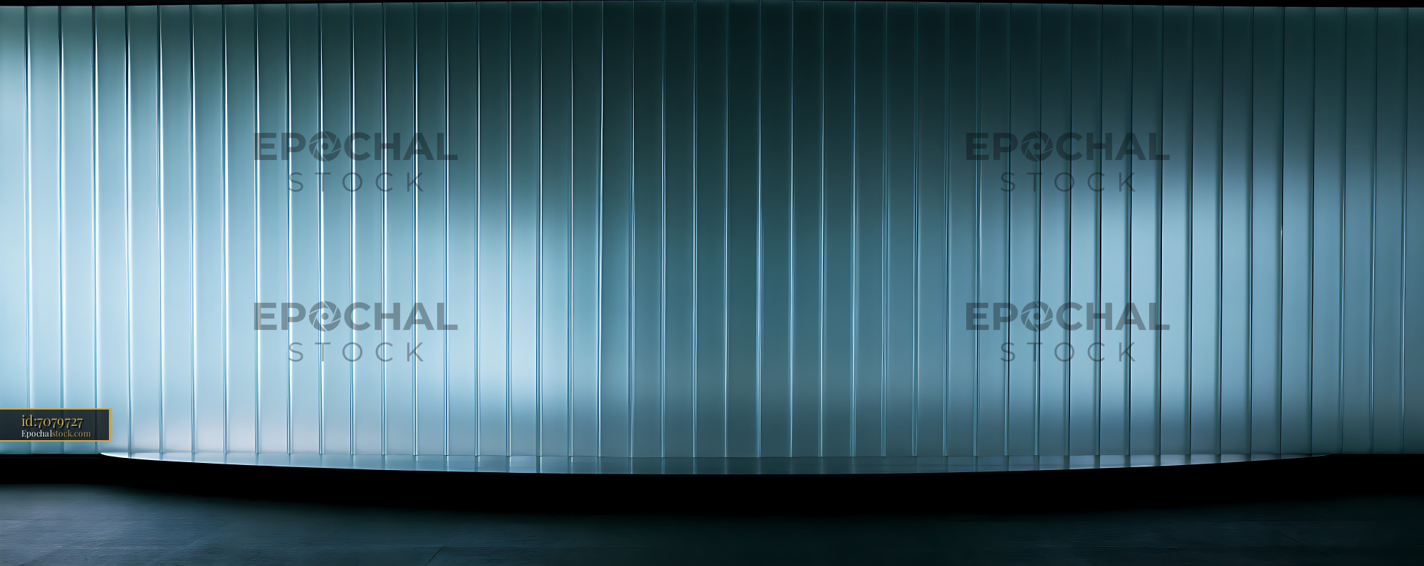 Watermarked full-resolution preview of Blue vertical illuminated wall with dark floor