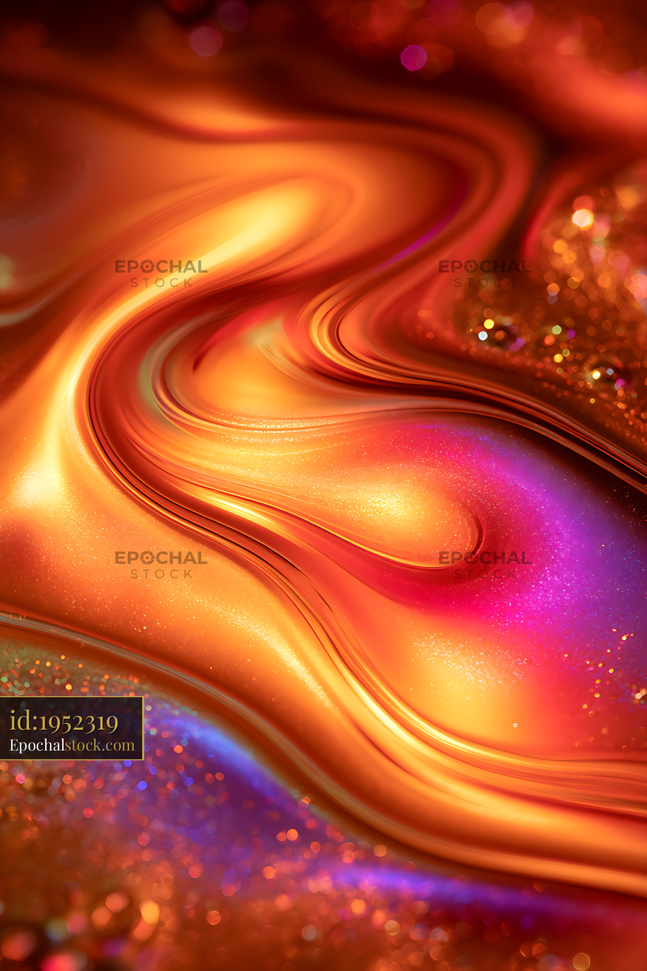 Watermarked full-resolution preview of Vibrant abstract waves with glowing colorful highlights