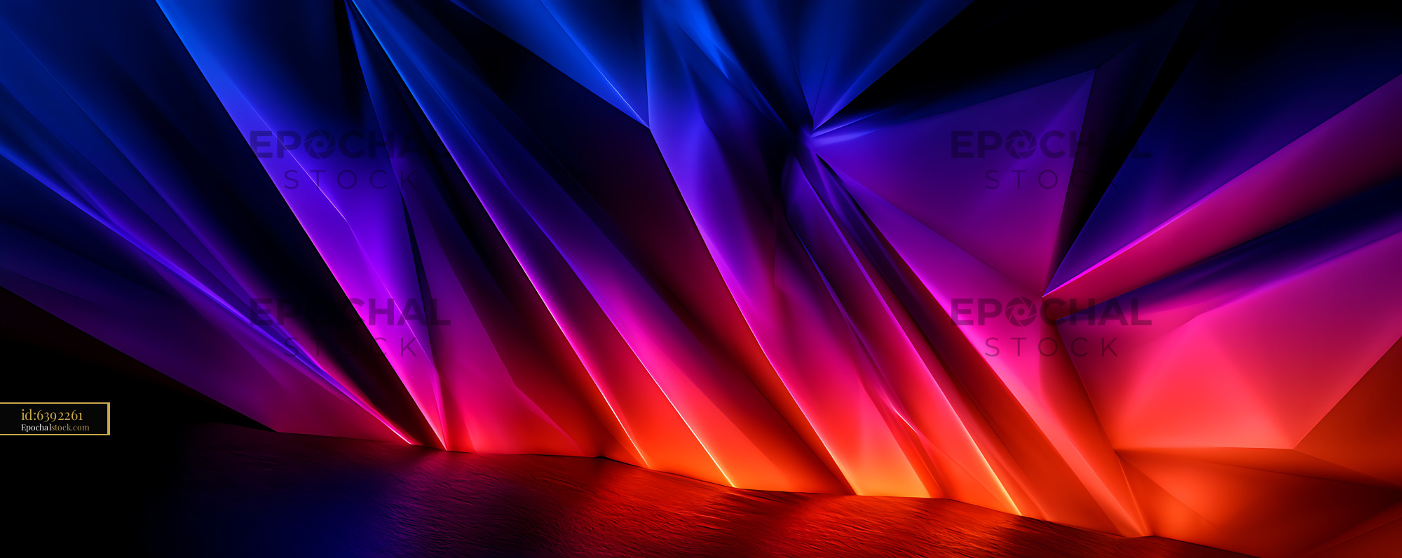 Watermarked full-resolution preview of Vibrant abstract geometric design in blue, purple, magenta, and red