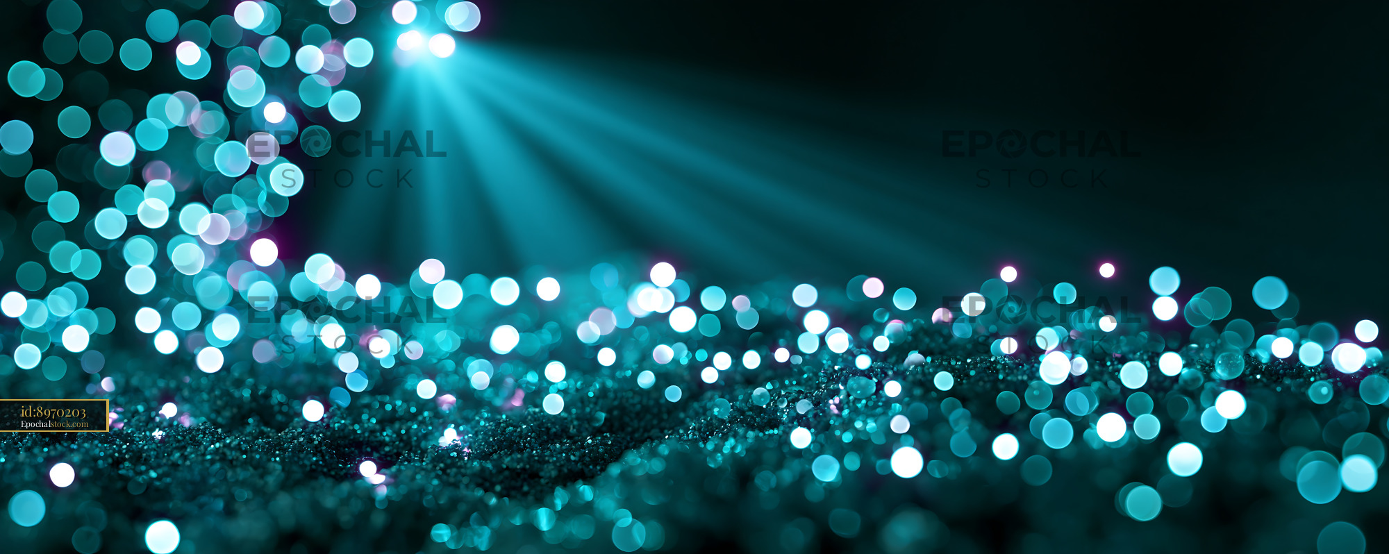 Watermarked full-resolution preview of Dappled light and sparkling bokeh create vibrant background scene