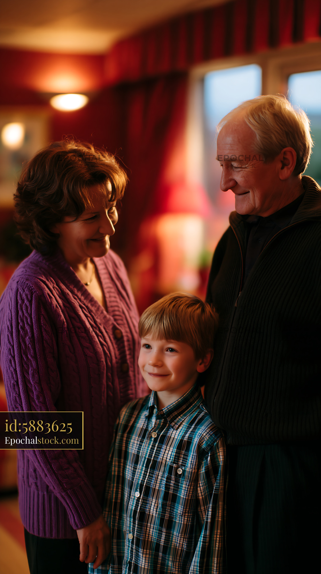 Family Gathering at Home During Winter Evening — stock example for FLUX.2 Max solution examples