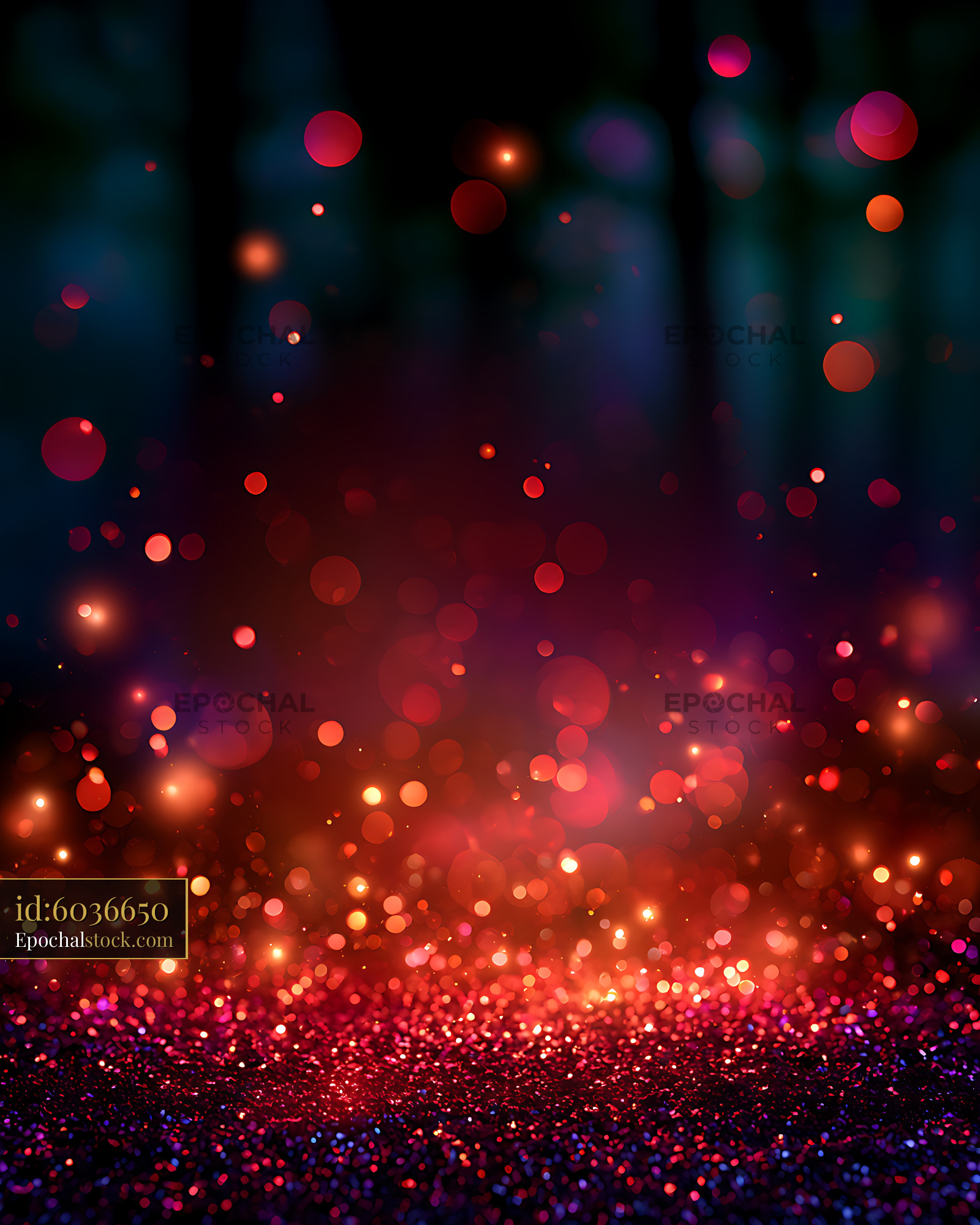 Watermarked full-resolution preview of Colorful Bokeh Lights Above a Sparkling Surface
