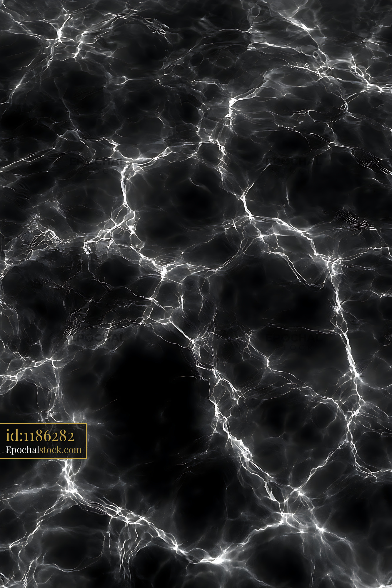 Watermarked full-resolution preview of Abstract dark water texture with luminous ripples