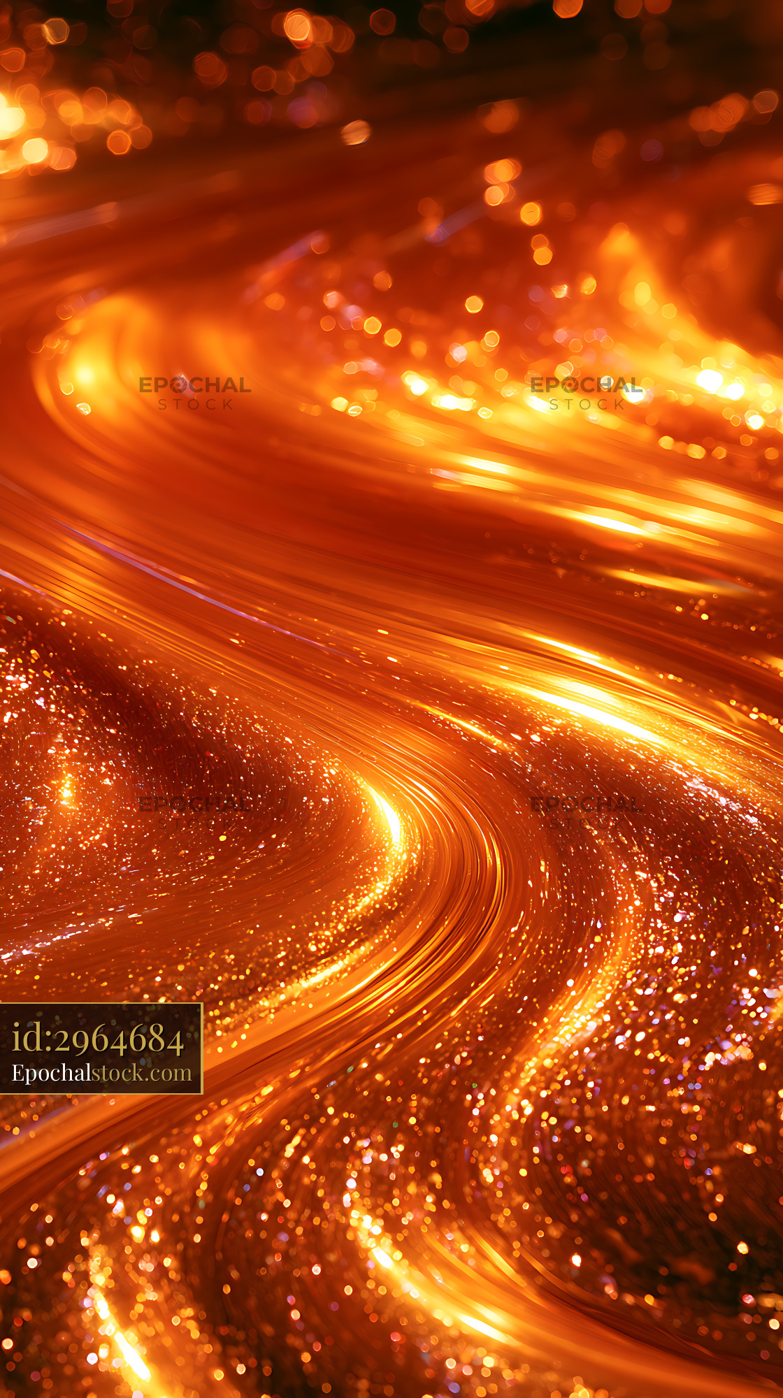 Watermarked full-resolution preview of Glowing orange abstract light trail background