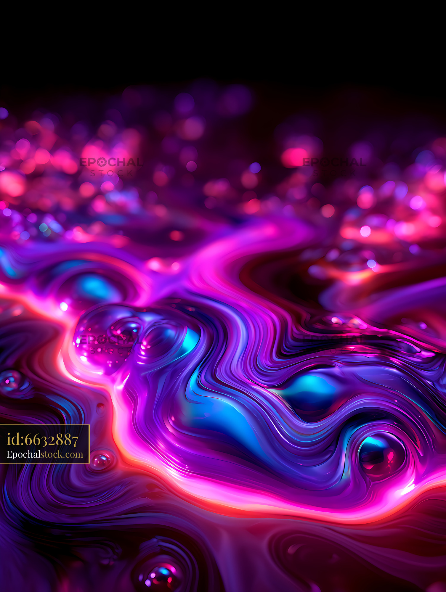 Watermarked full-resolution preview of Vibrant Abstract Neon Liquid Texture