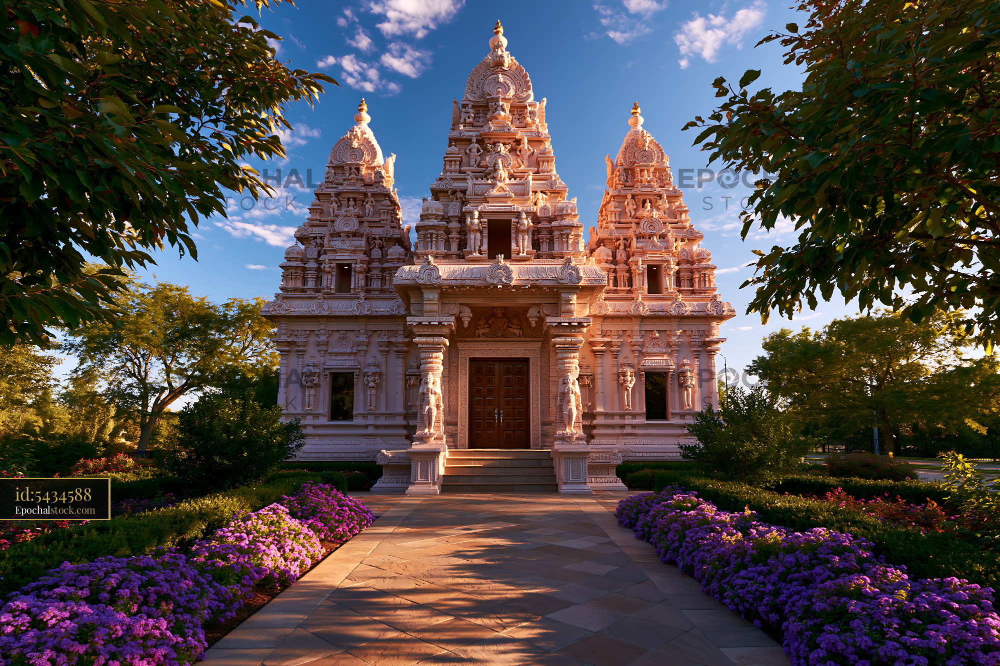 Hanuman Mandir of Greater Chicago in Glenview, USA - stock photo