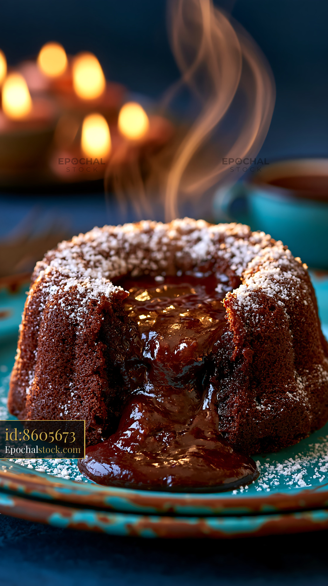 Watermarked full-resolution preview of Chocolate Bundt cake with flowing chocolate glaze