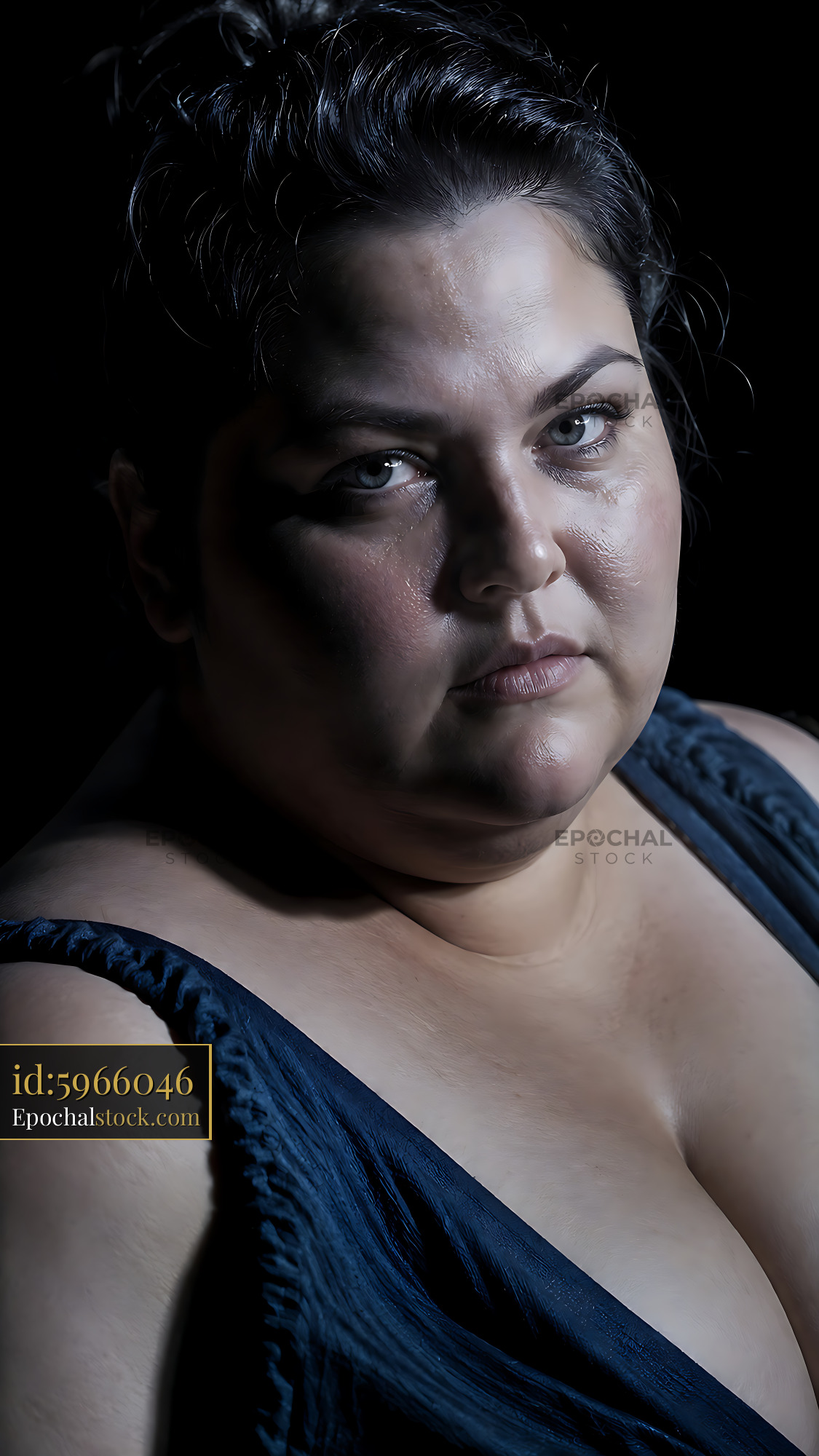 Woman Gazes Directly at Camera With Serious Expression — stock example for Seedream 4.5 solution examples