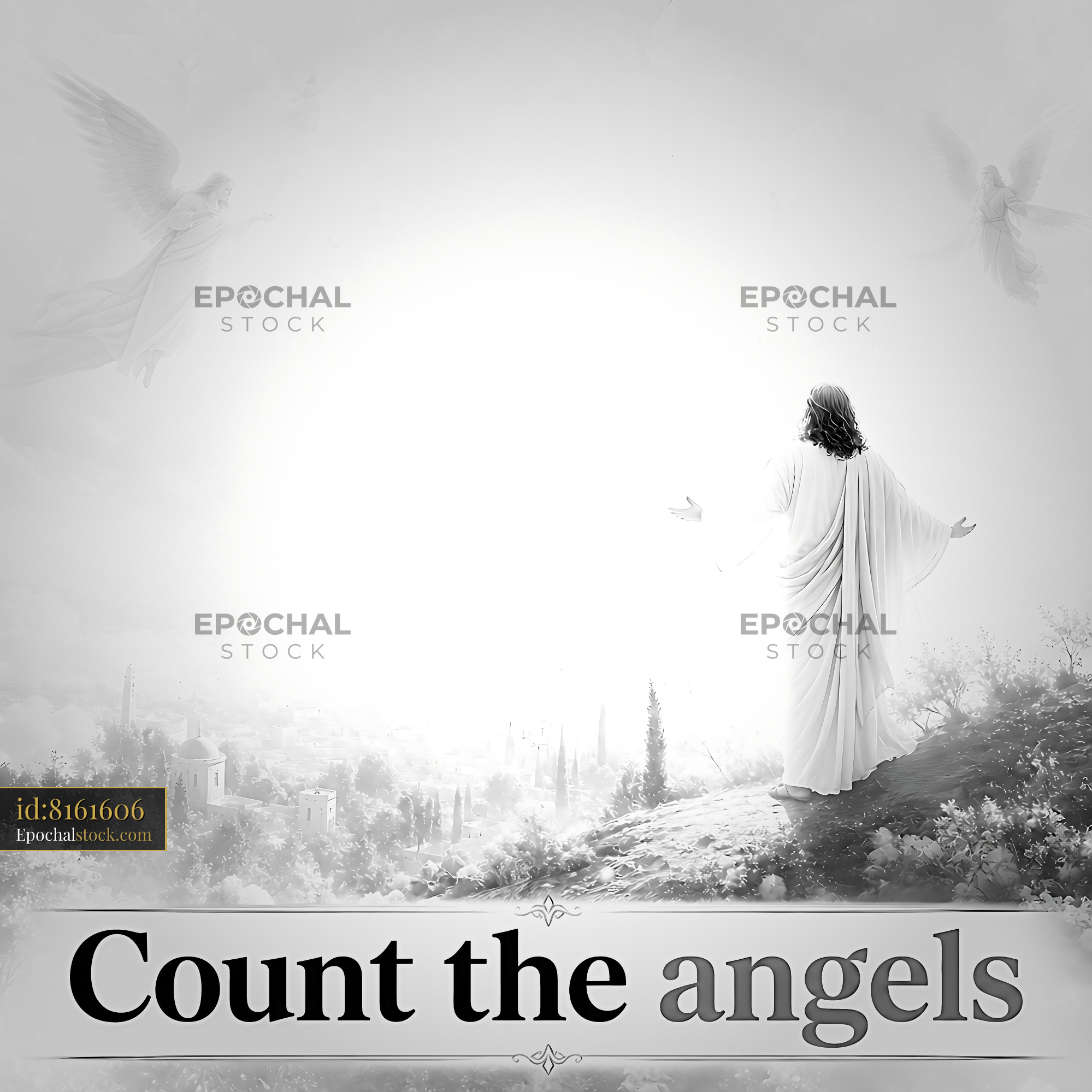 Watermarked full-resolution preview of Count the angels in a spiritual scene
