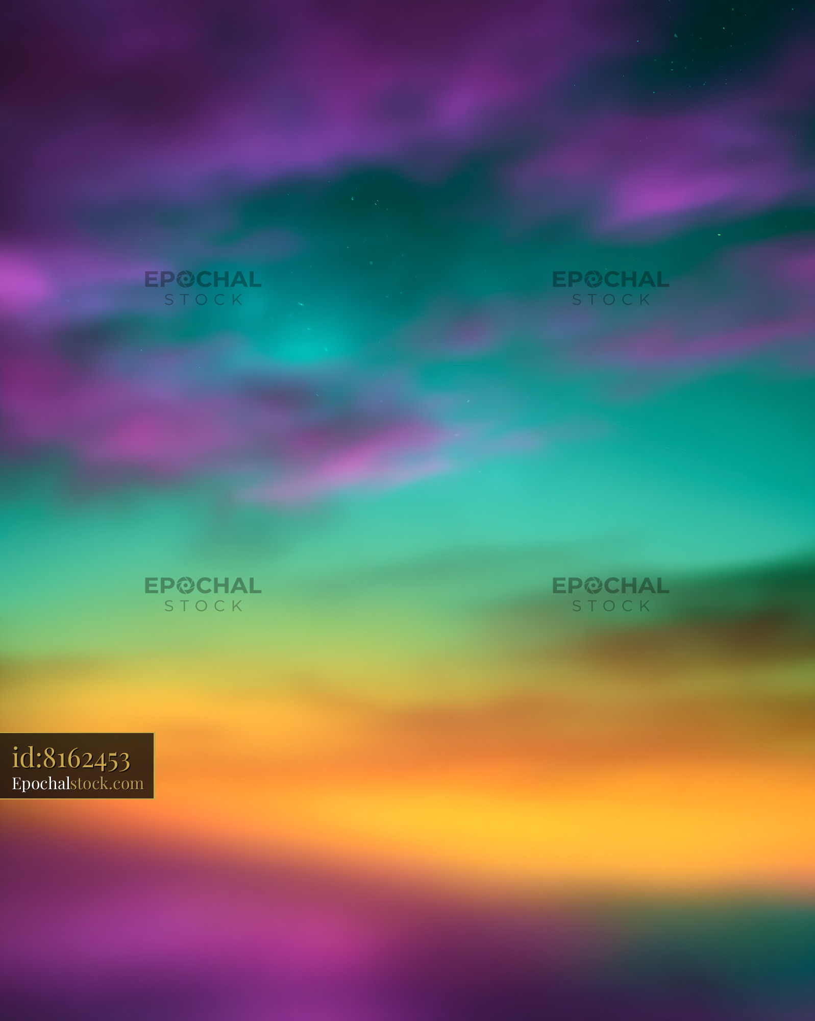 Colorful Sky Fills the Horizon at Sunset With Vibrant Clouds - stock photo