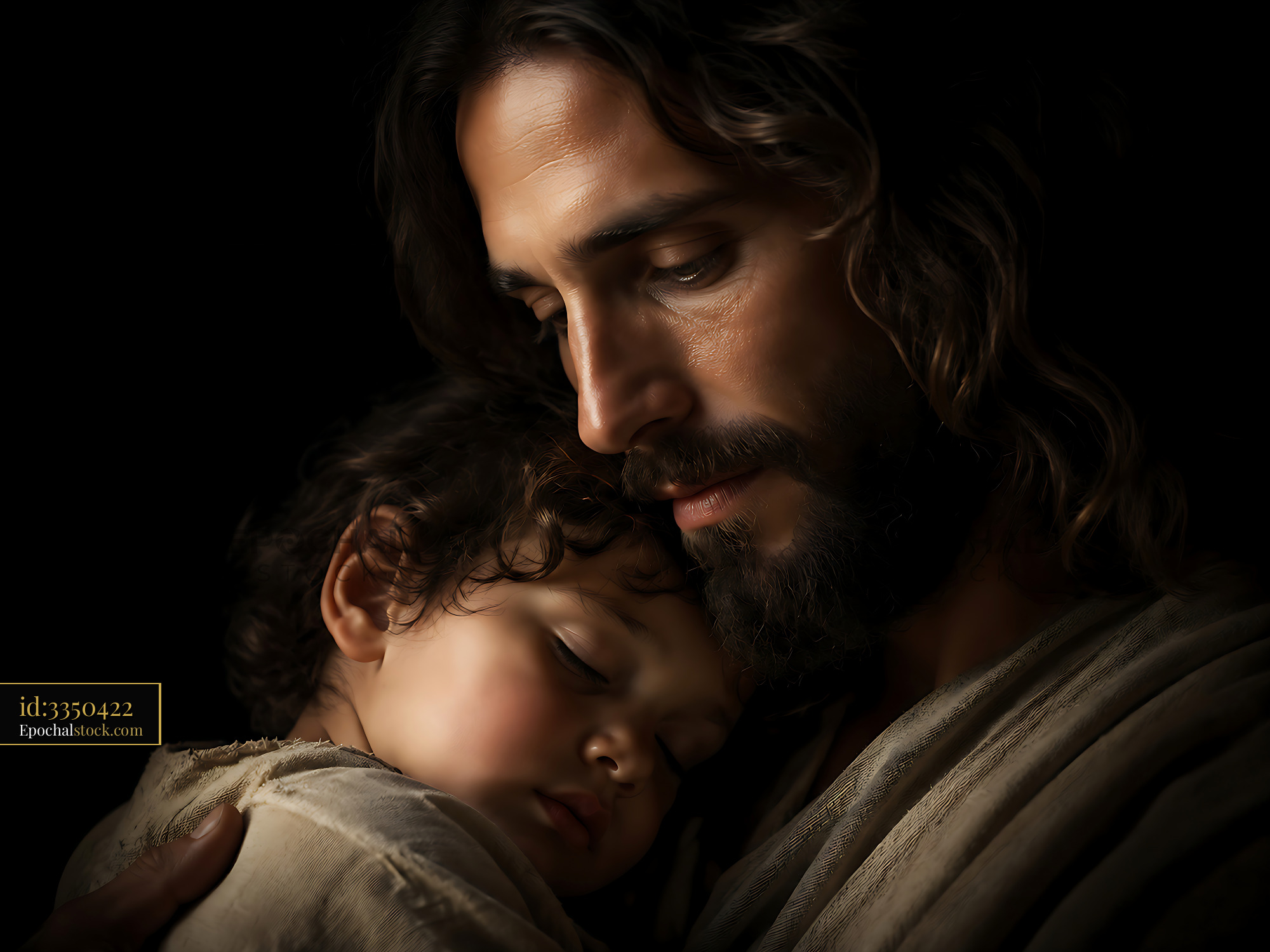 Watermarked full-resolution preview of Parent holding child in a tender moment