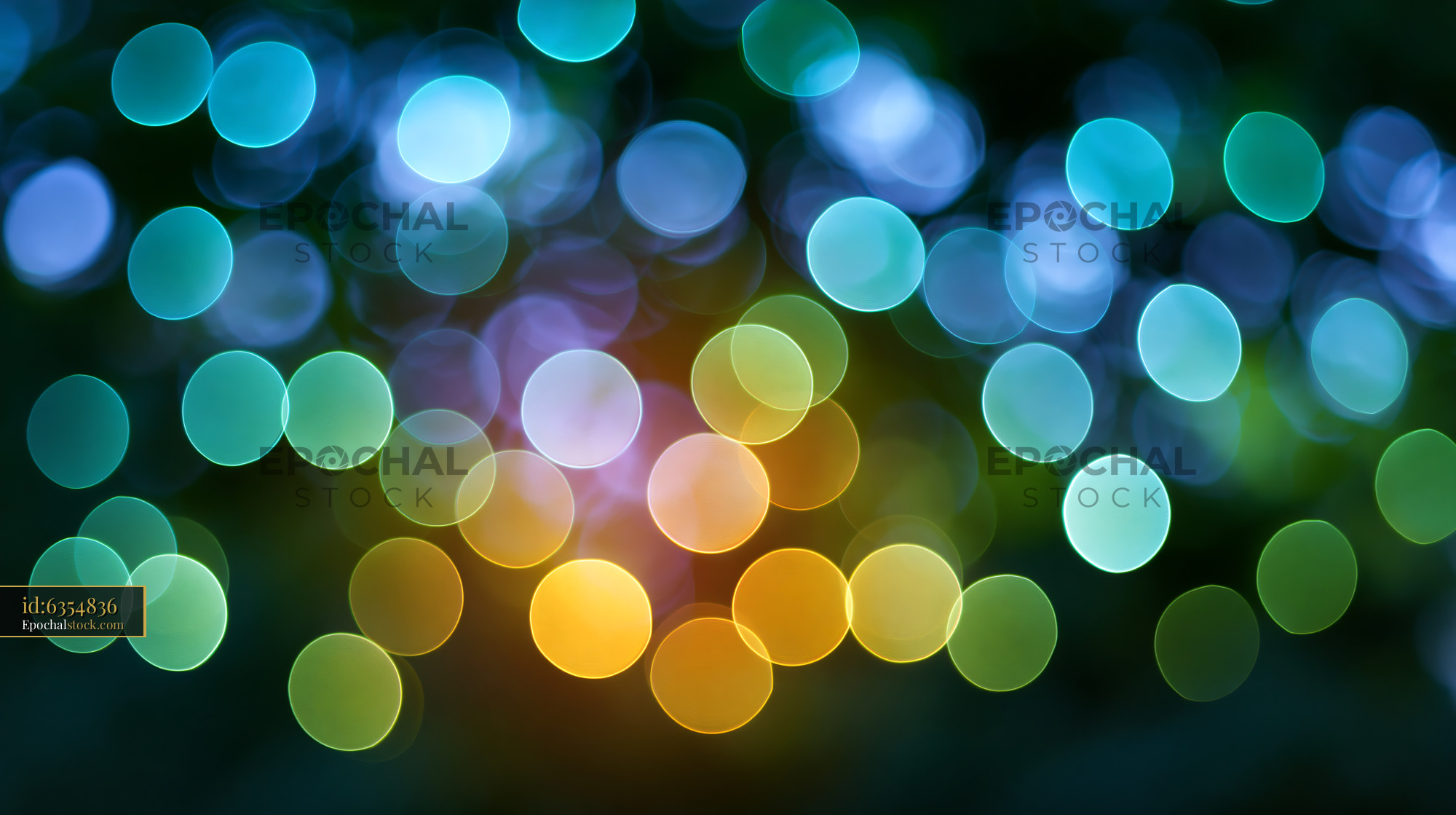 Watermarked full-resolution preview of Colorful bokeh lights creating a soft background effect