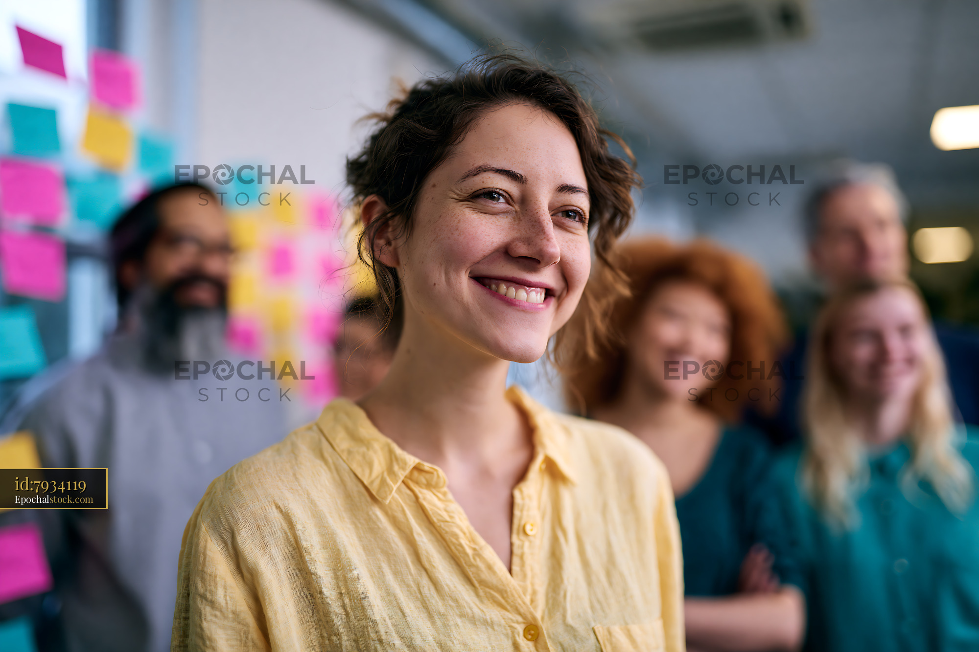 Watermarked full-resolution preview of Smile in a workshop with colleagues during a brainstorming session
