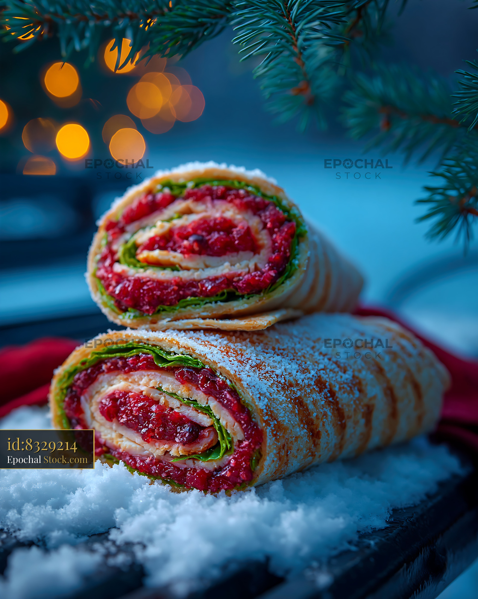 Maryland beaten german bread rolls with cranberry and turkey - stock photo