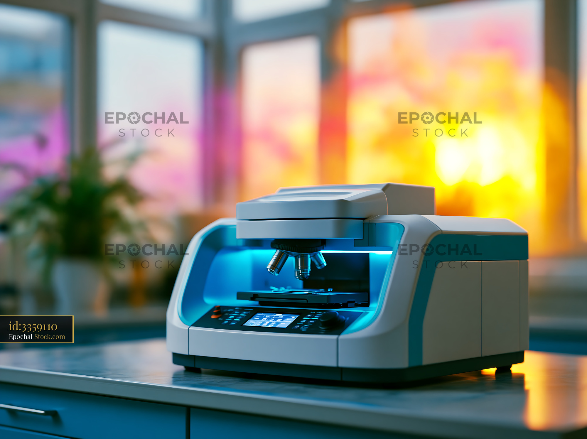 Advanced laboratory analyzer for multi angle light scattering analysis - stock photo