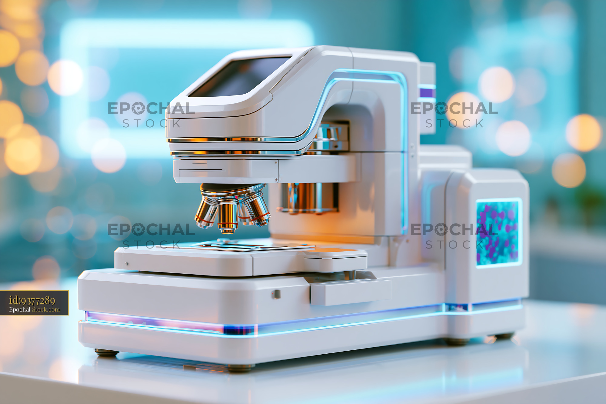 Advanced digital microscope for molecular interaction stoichiometry de - stock photo