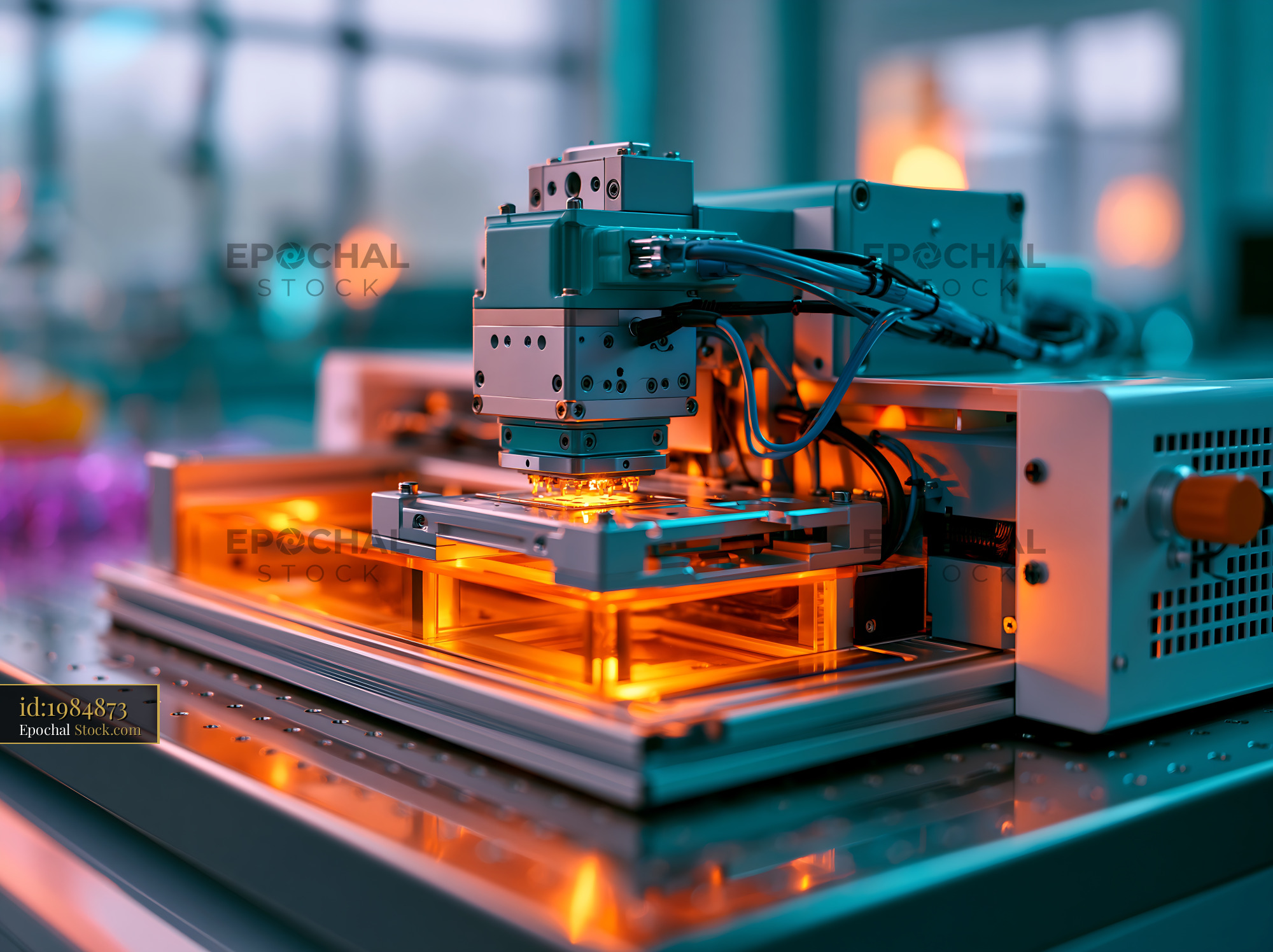 Precision laboratory equipment for gold nanostar dna detection - stock photo