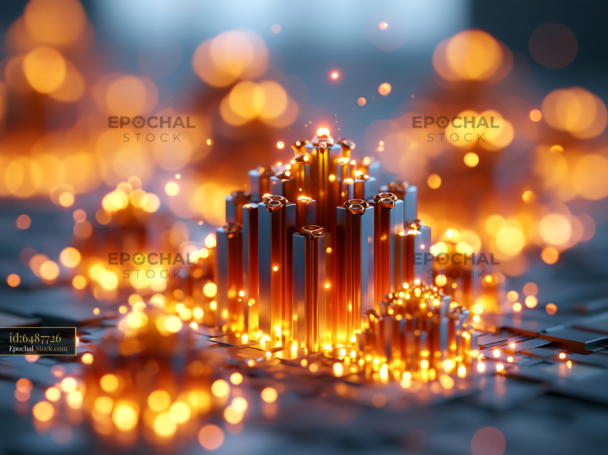Abstract CyTOF lanthanide channel signal intensity data visualization - stock photo
